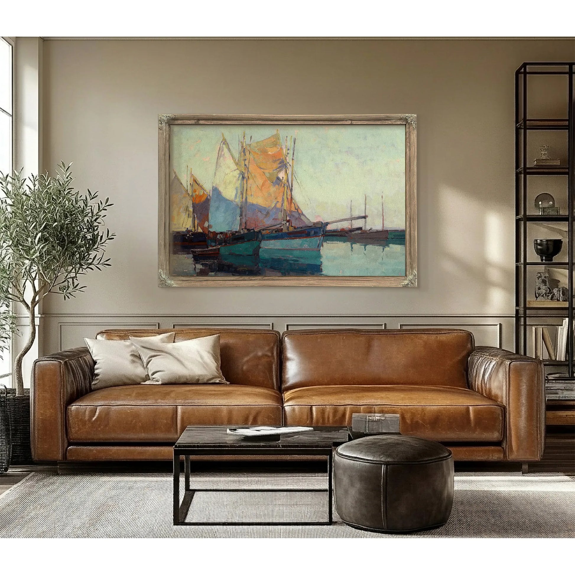 Sailboats At Anchor By Edgar Payne Fine Art Print