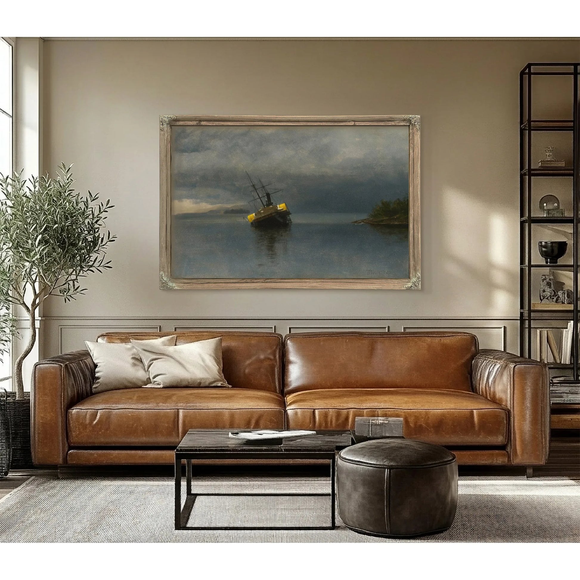 Wreck Of The Ancon In Loring Bay Alaska By Albert Bierstadt Fine Art Print