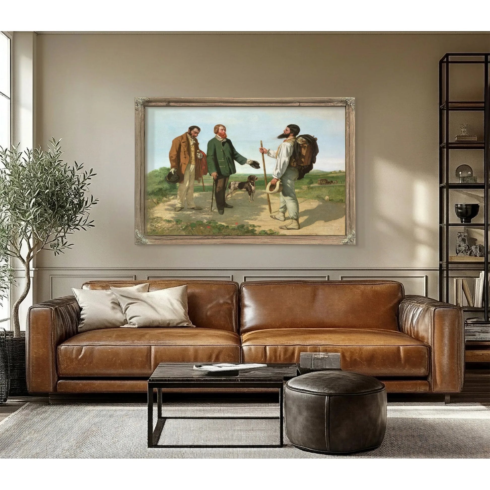 La Rencontre, Or Bonjour Monsieur Courbet By Jean Desire Gustave Courbet Fine Art Print