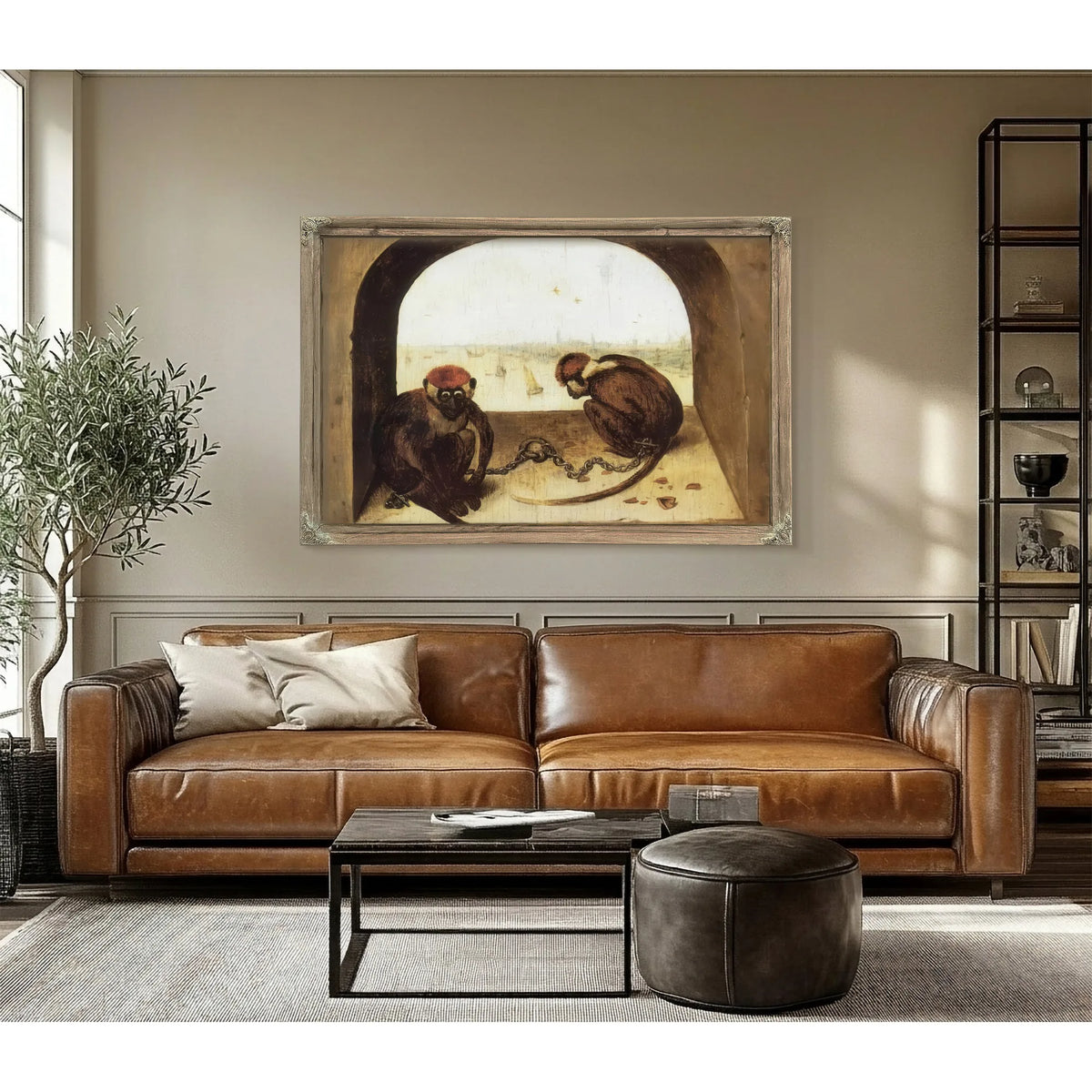 Two Monkeys 1562 By Pieter Bruegel Fine Art Print