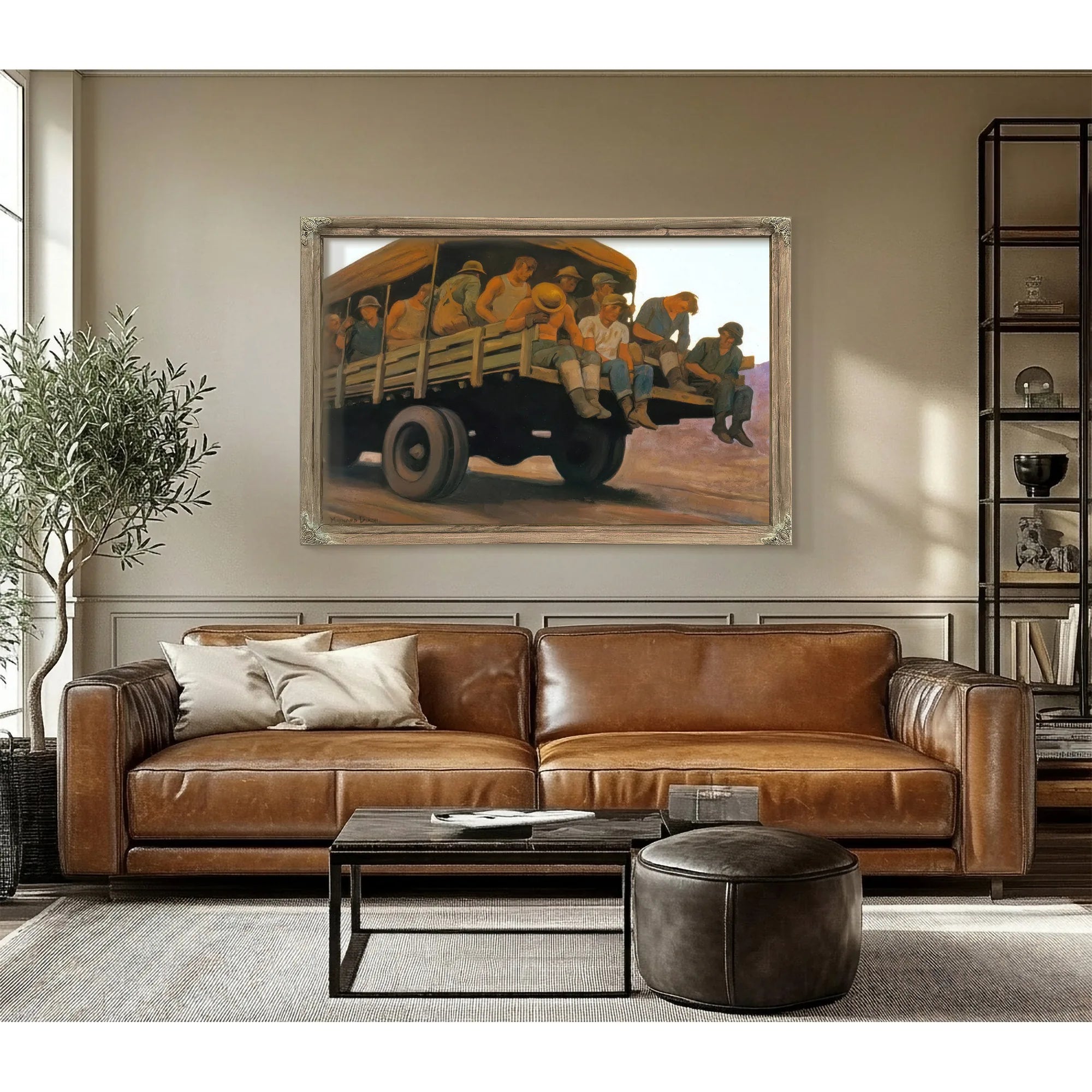 Pouring Cement By Maynard Dixon Fine Art Print