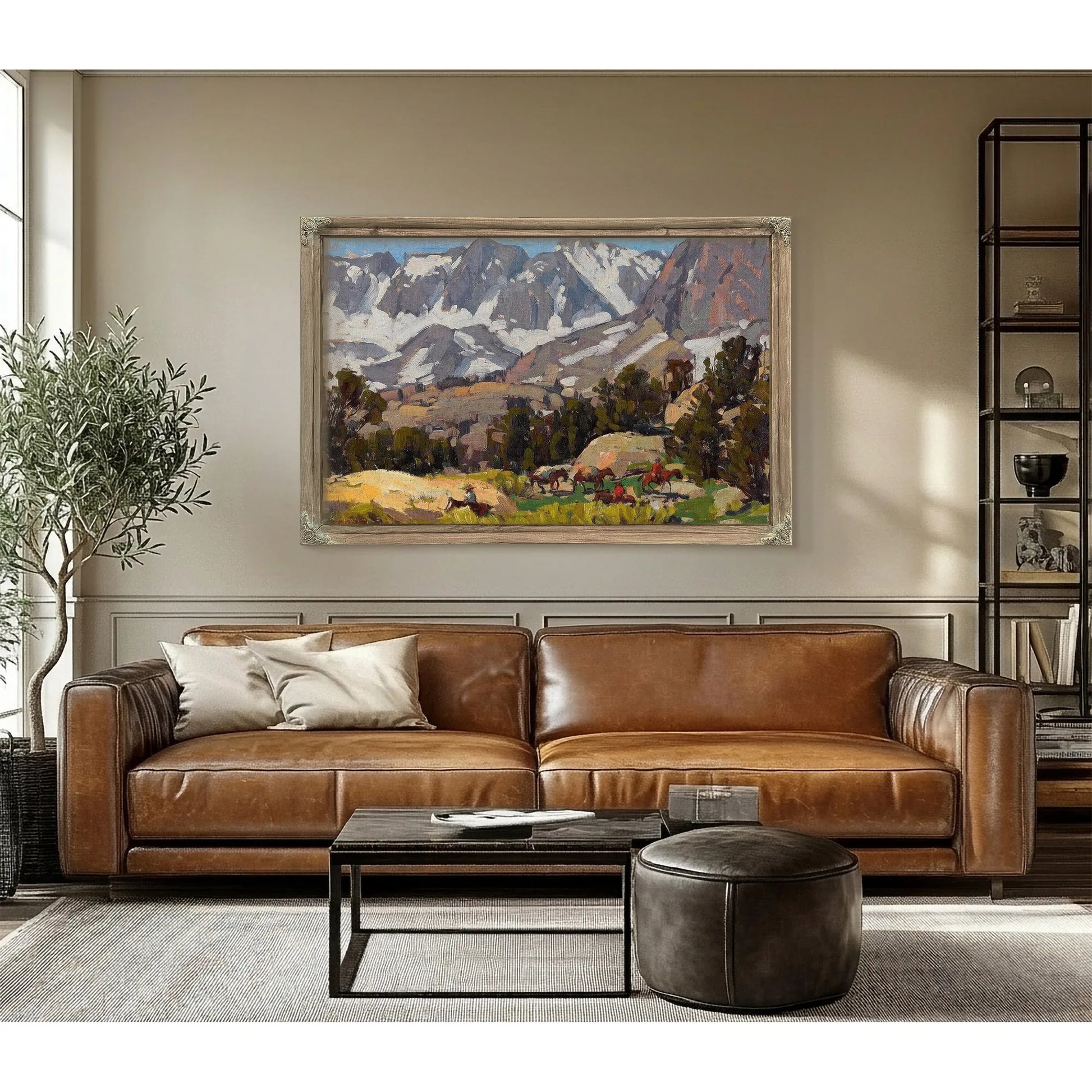 Sierra With Packers By Edgar Payne Fine Art Print