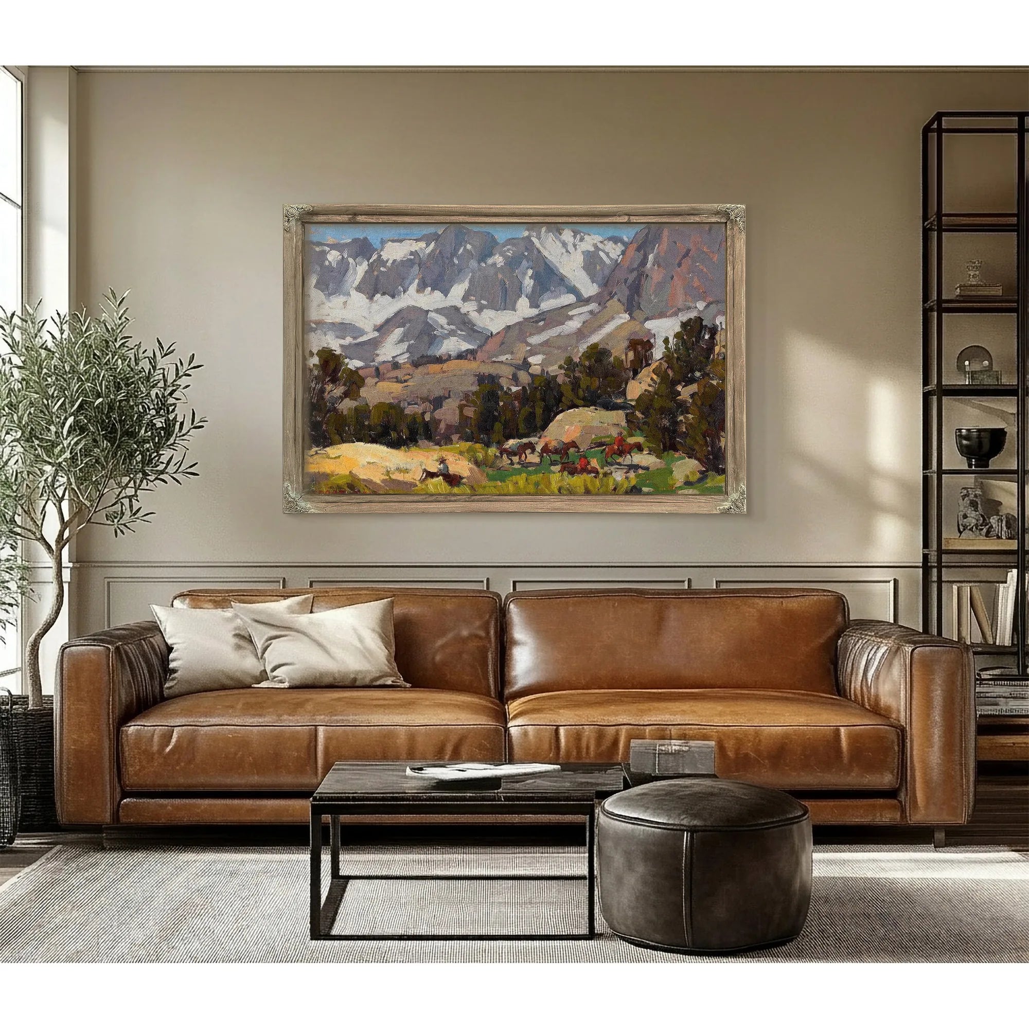 Sierra With Packers By Edgar Payne Fine Art Print