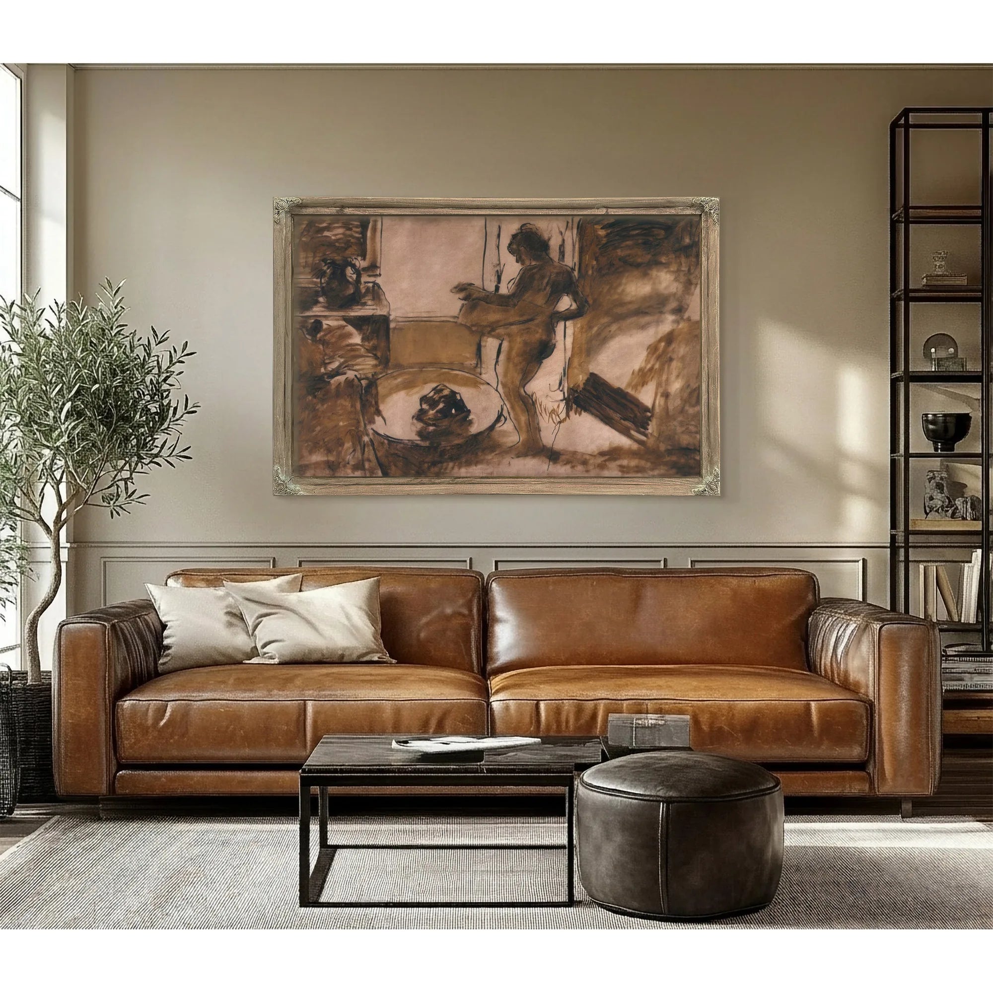 Woman Drying Herself (Femme Au Tub) By Edgar Degas Fine Art Print