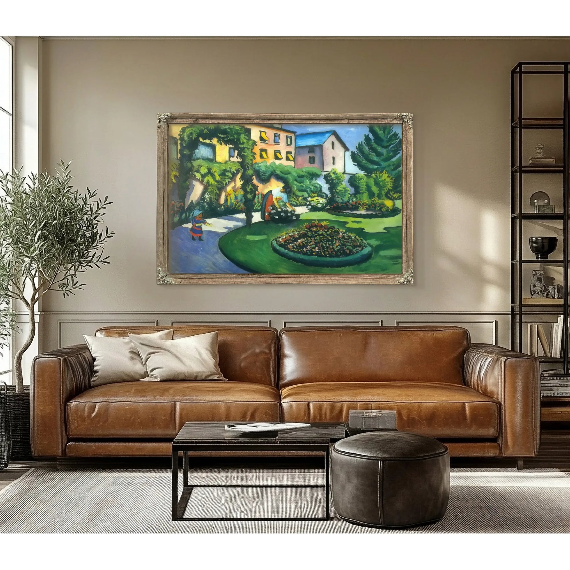 The Mackes Garden In Bonn By August Macke Fine Art Print