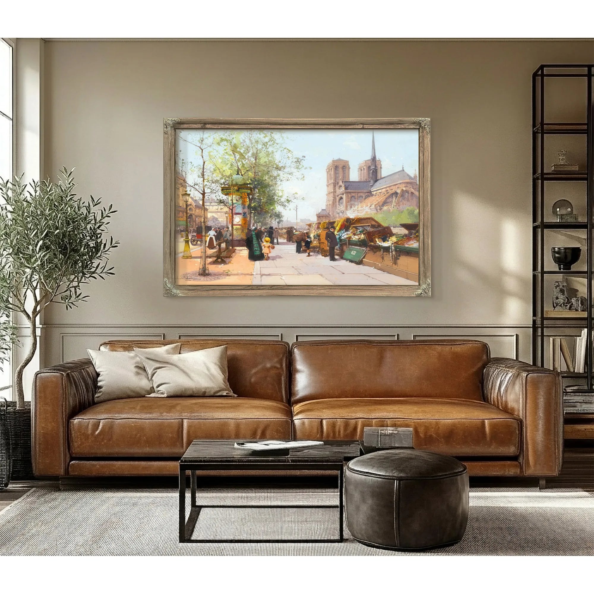 Notre Dame De Paris By Eugene Galien Laloue Fine Art Print