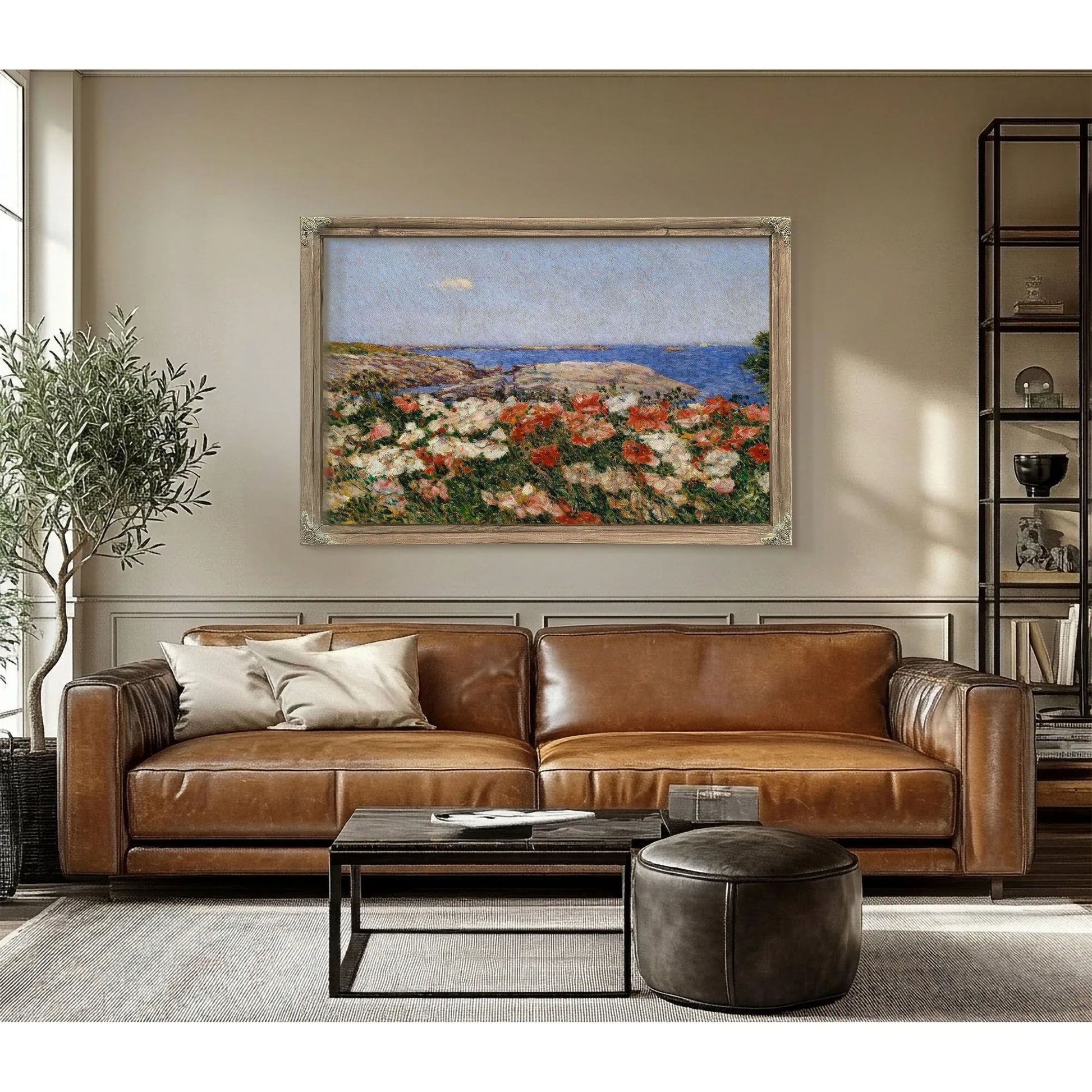 Poppies On The Isle Of Shoals By Childe Hassam Fine Art Print
