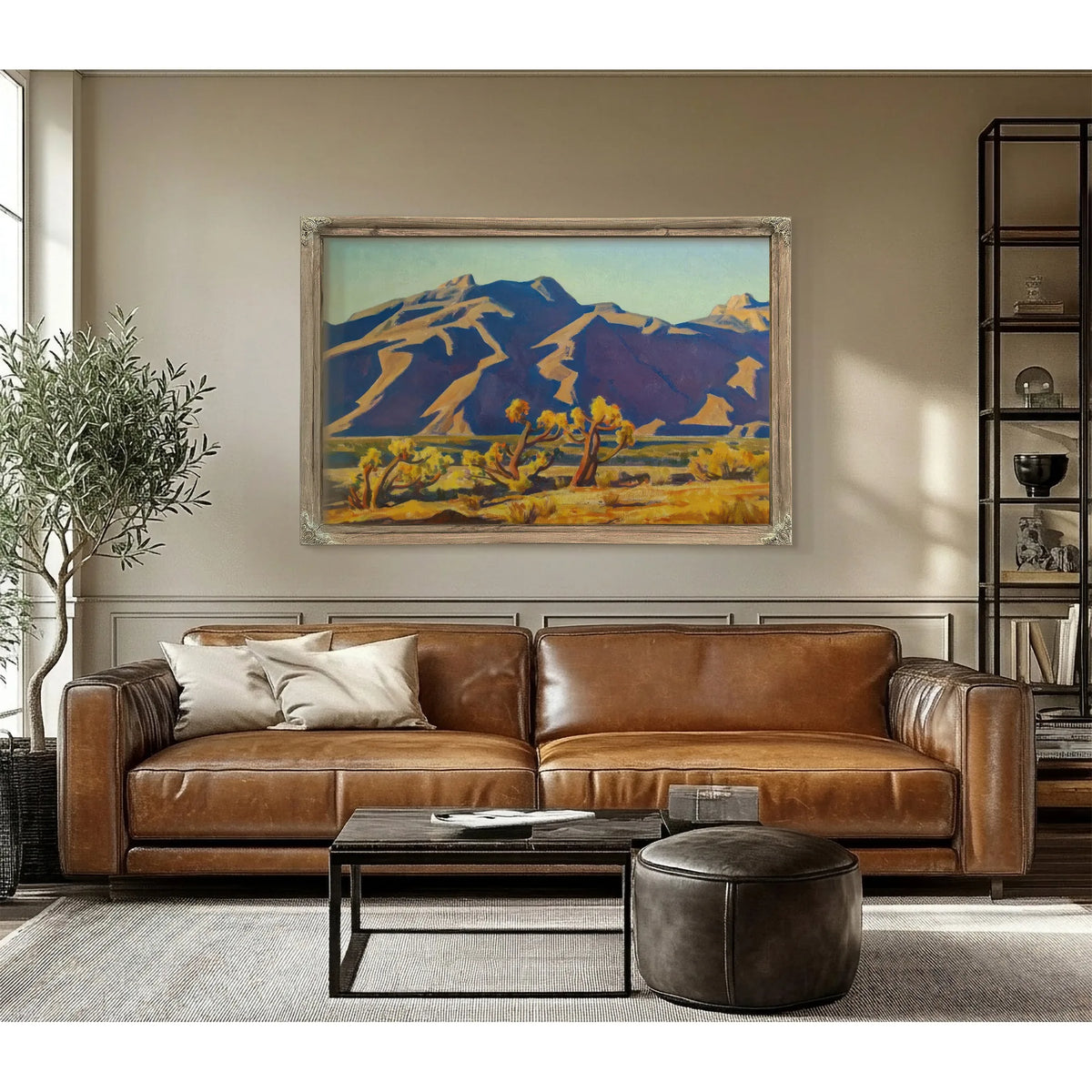 Chollas Against Mountains By Maynard Dixon Fine Art Print