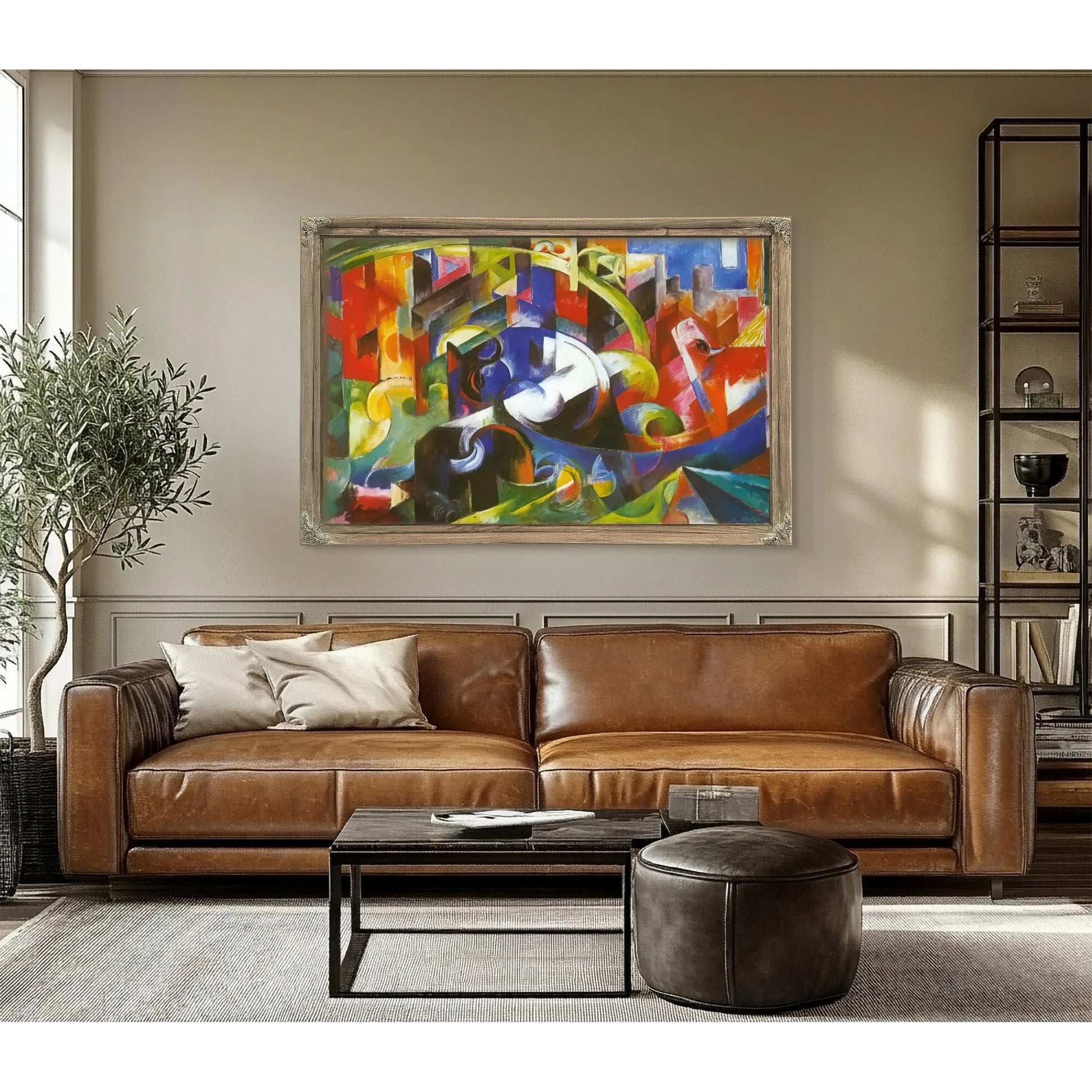 Painting With Cattle By Franz Marc Fine Art Print
