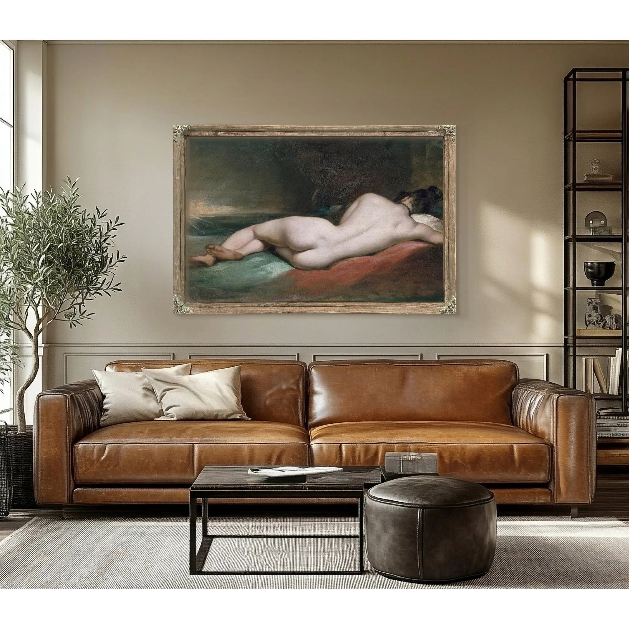 Nude Woman Reclining By William Etty Fine Art Print
