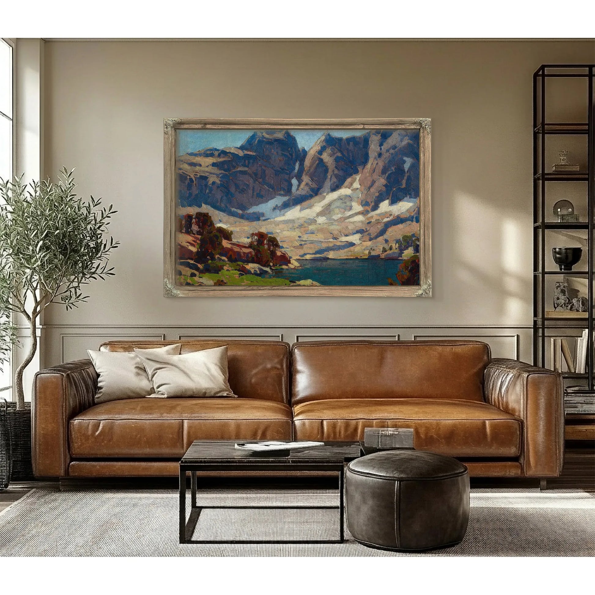 Sierra Lake Beneath Glaciers By Edgar Payne Fine Art Print