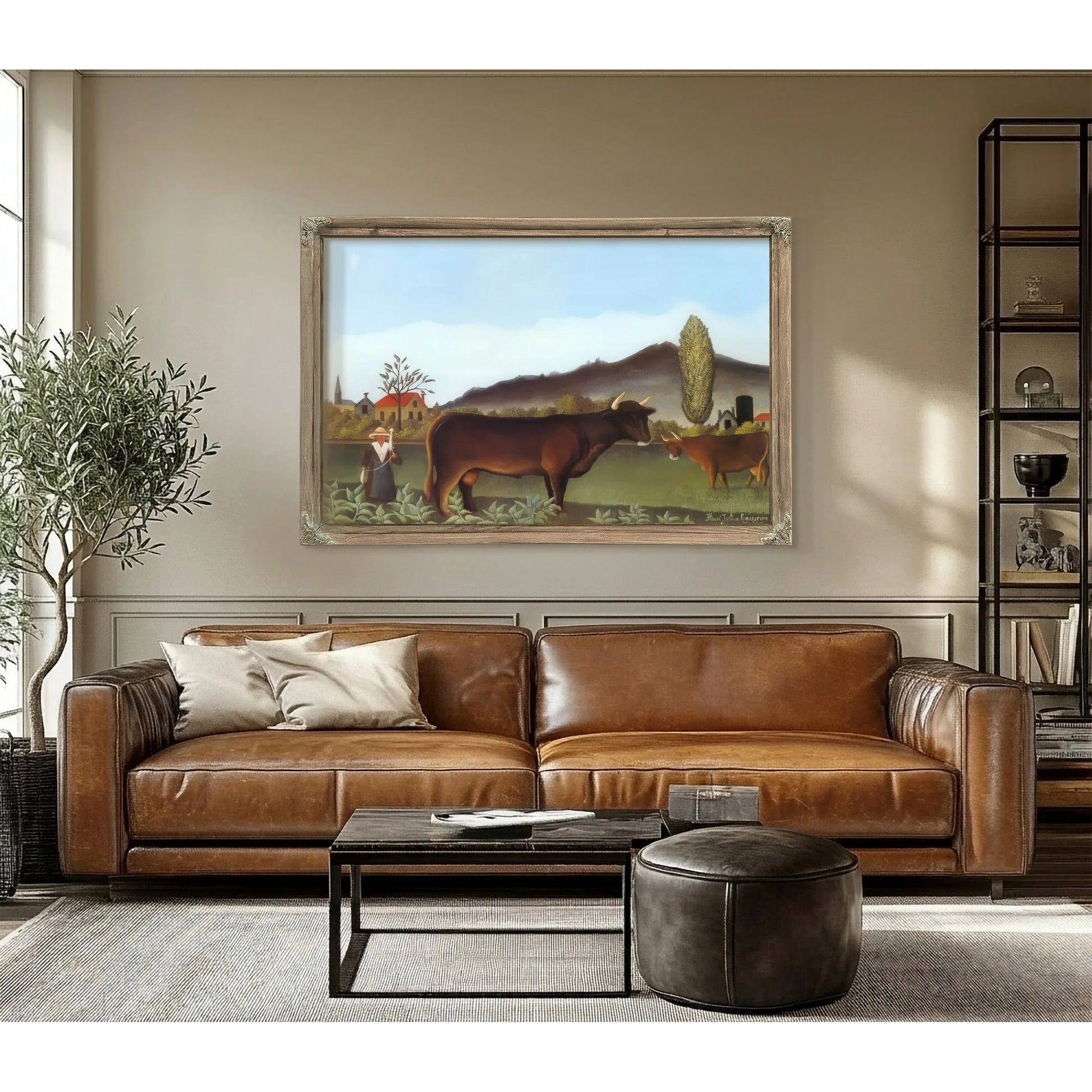 Landscape With Cattle 1895 1900 By Henri Rousseau Fine Art Print