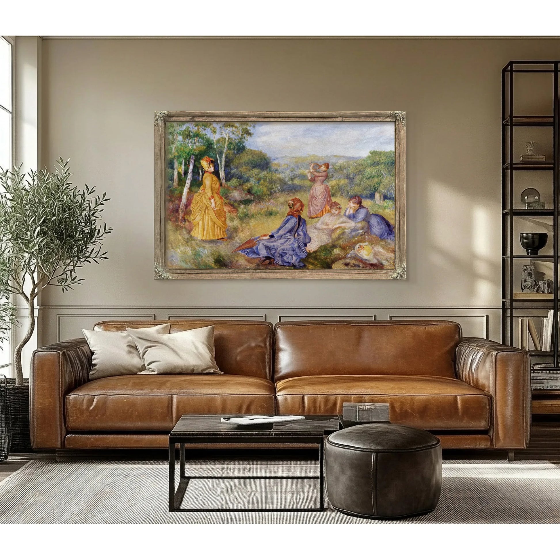 Girls Playing Battledore And Shuttlecock By Pierre Auguste Renoir Fine Art Print
