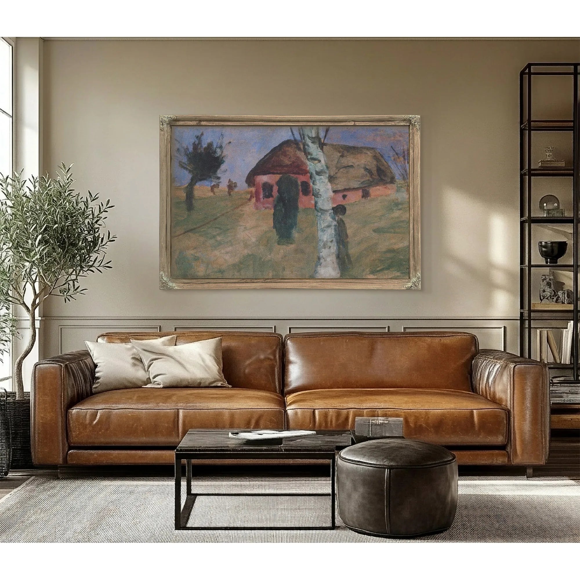 Red House With Birch Tree By Paula Modersohn Becker Fine Art Print