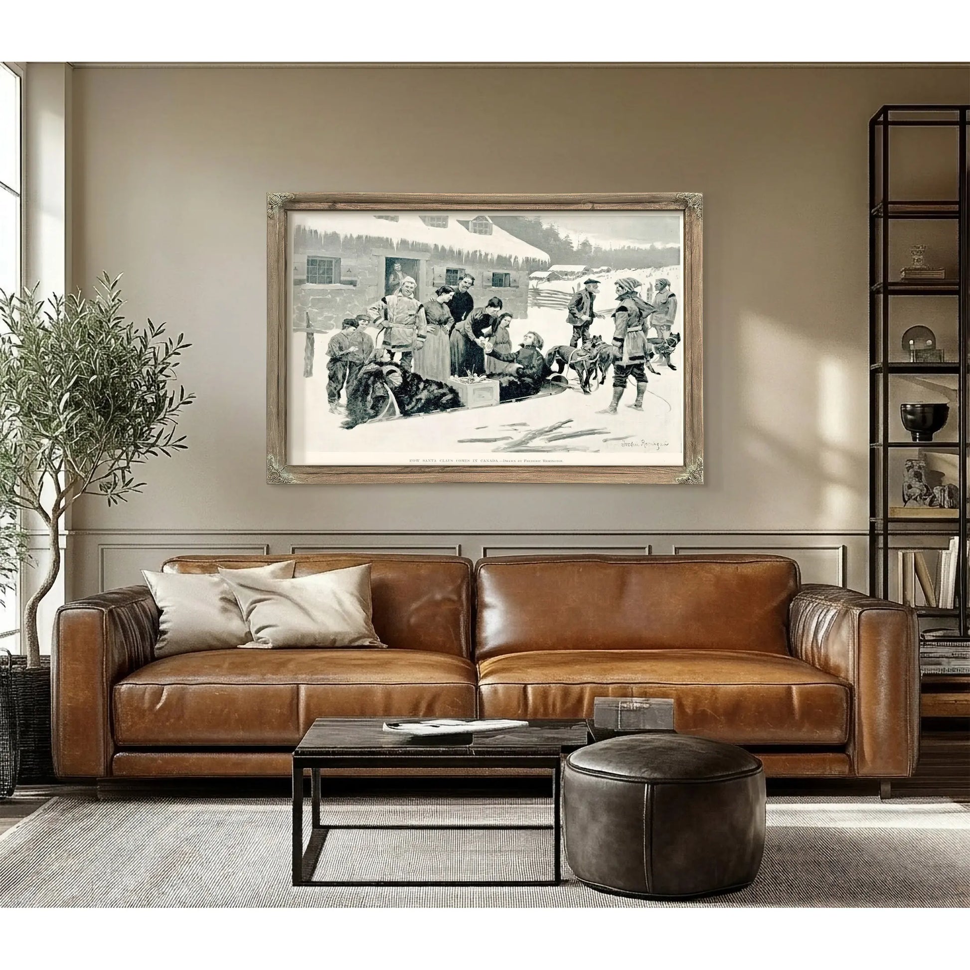How Santa Claus Comes In Canadaa by Frederic Remington