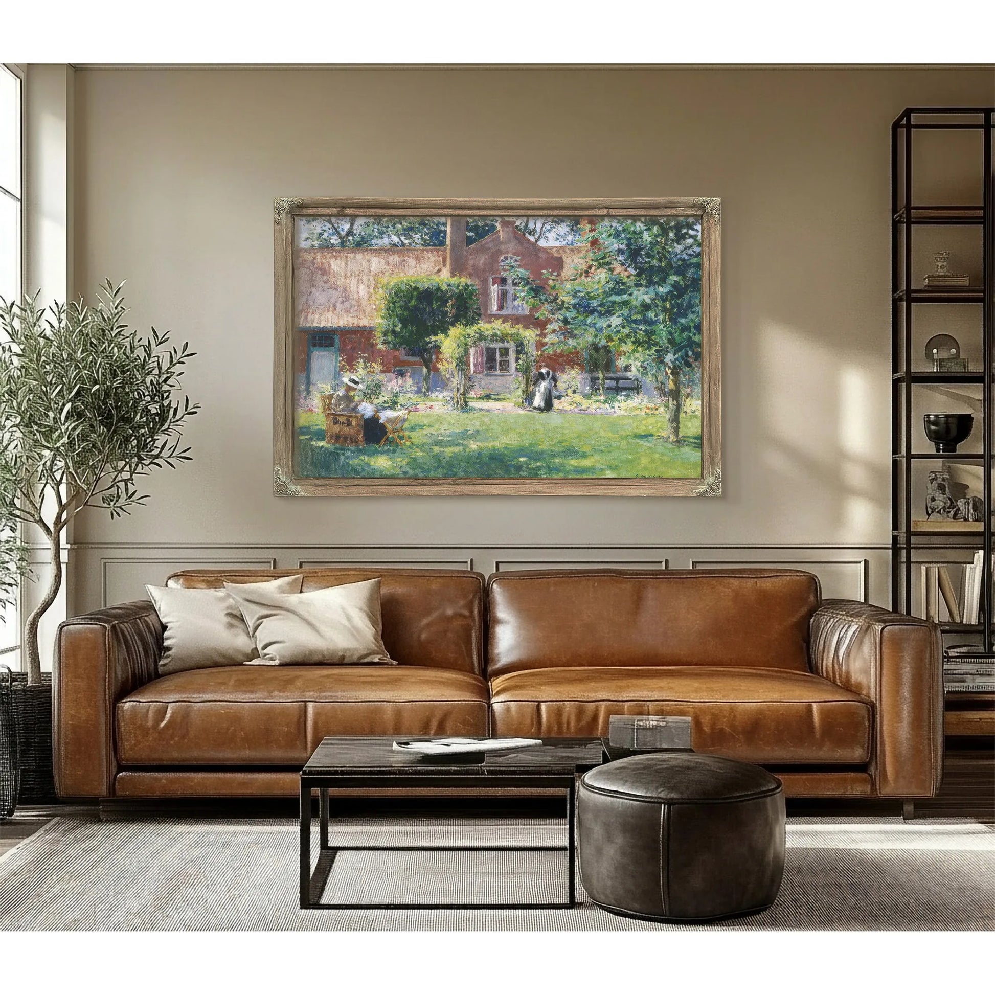 The Unpretentious Garden By Gari Melchers Fine Art Print