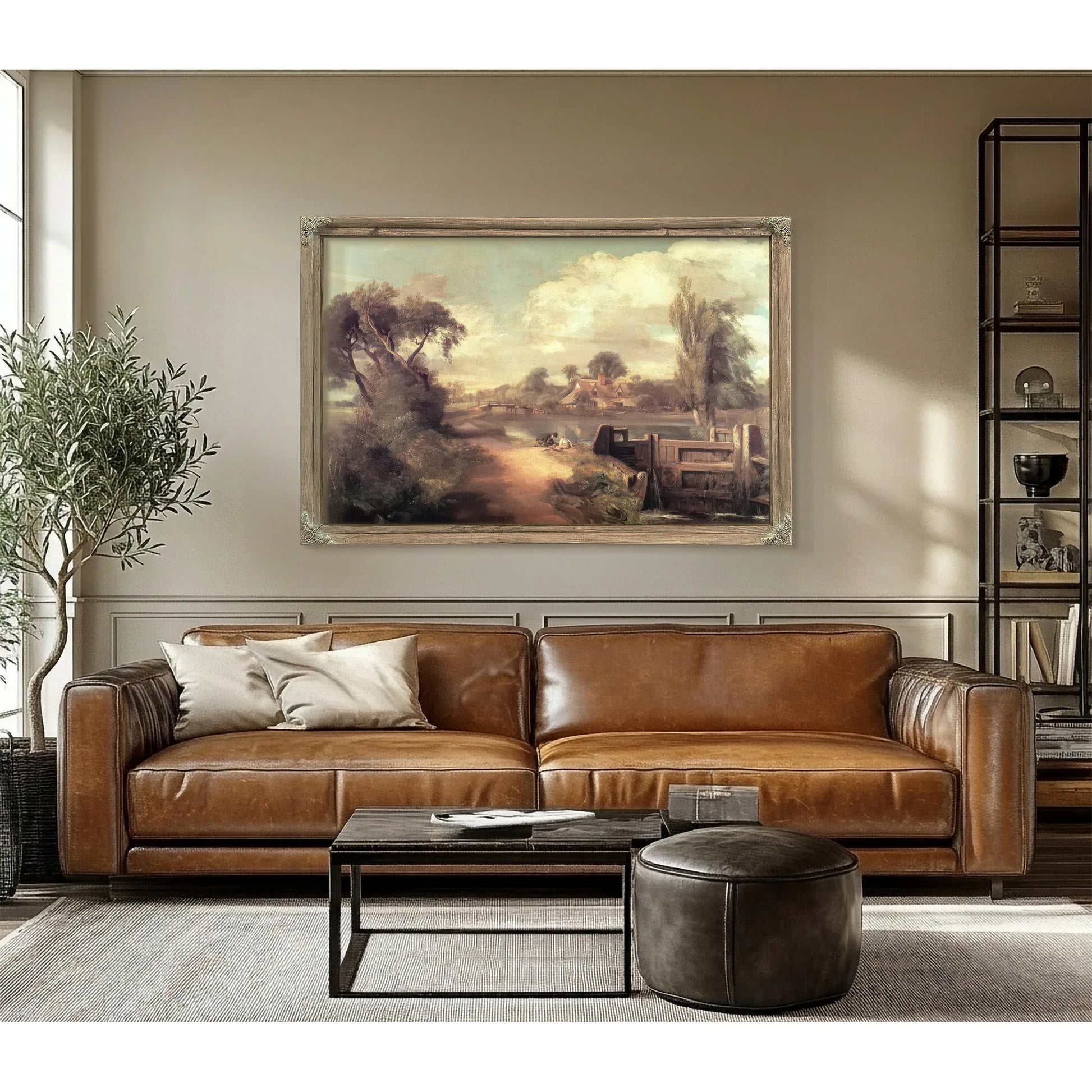 Landscape Boys Fishing By John Constable Fine Art Print