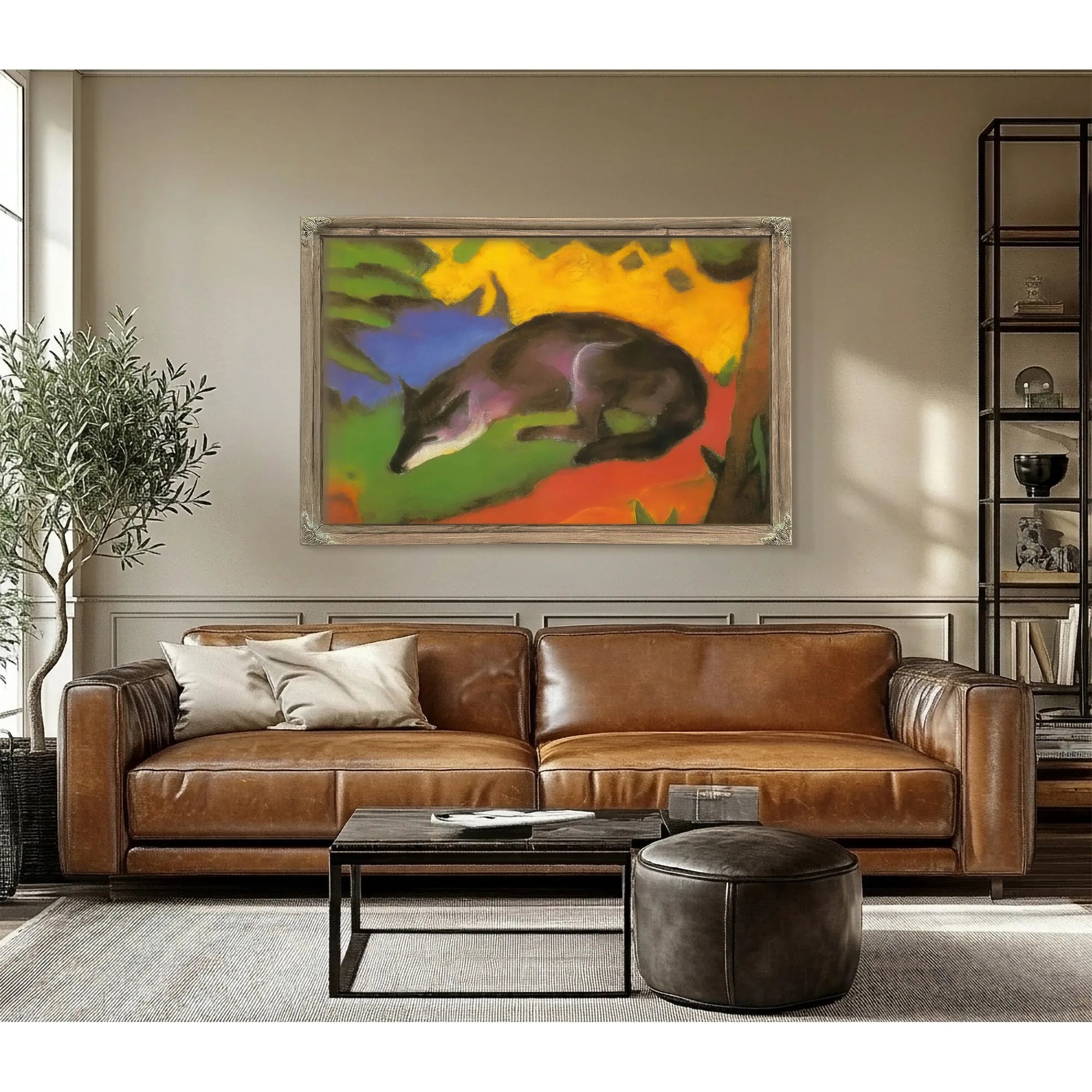 Blue Black Fox By Franz Marc Fine Art Print