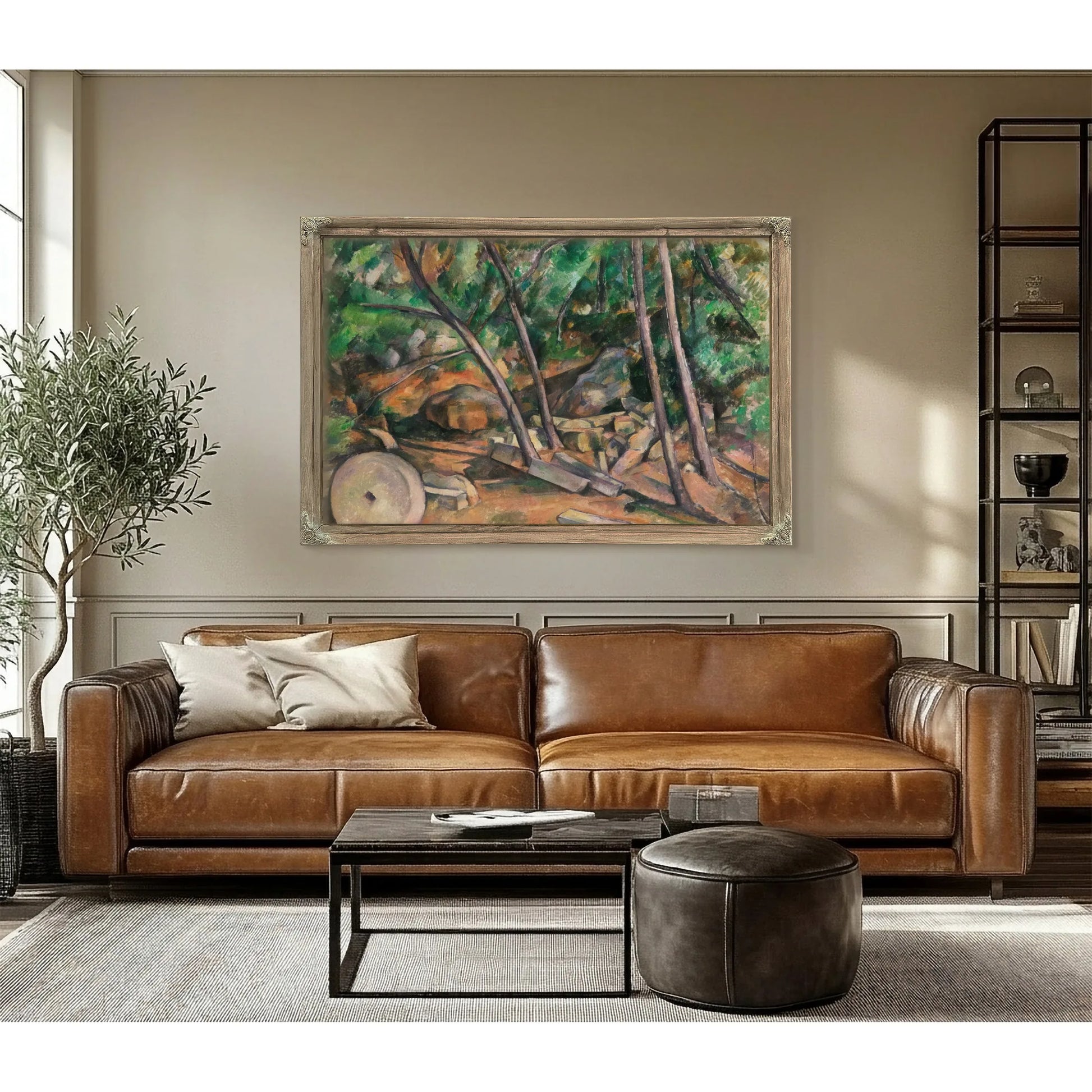 Millstone In Park Of The Chateau Noir By Paul Cezanne Fine Art Print