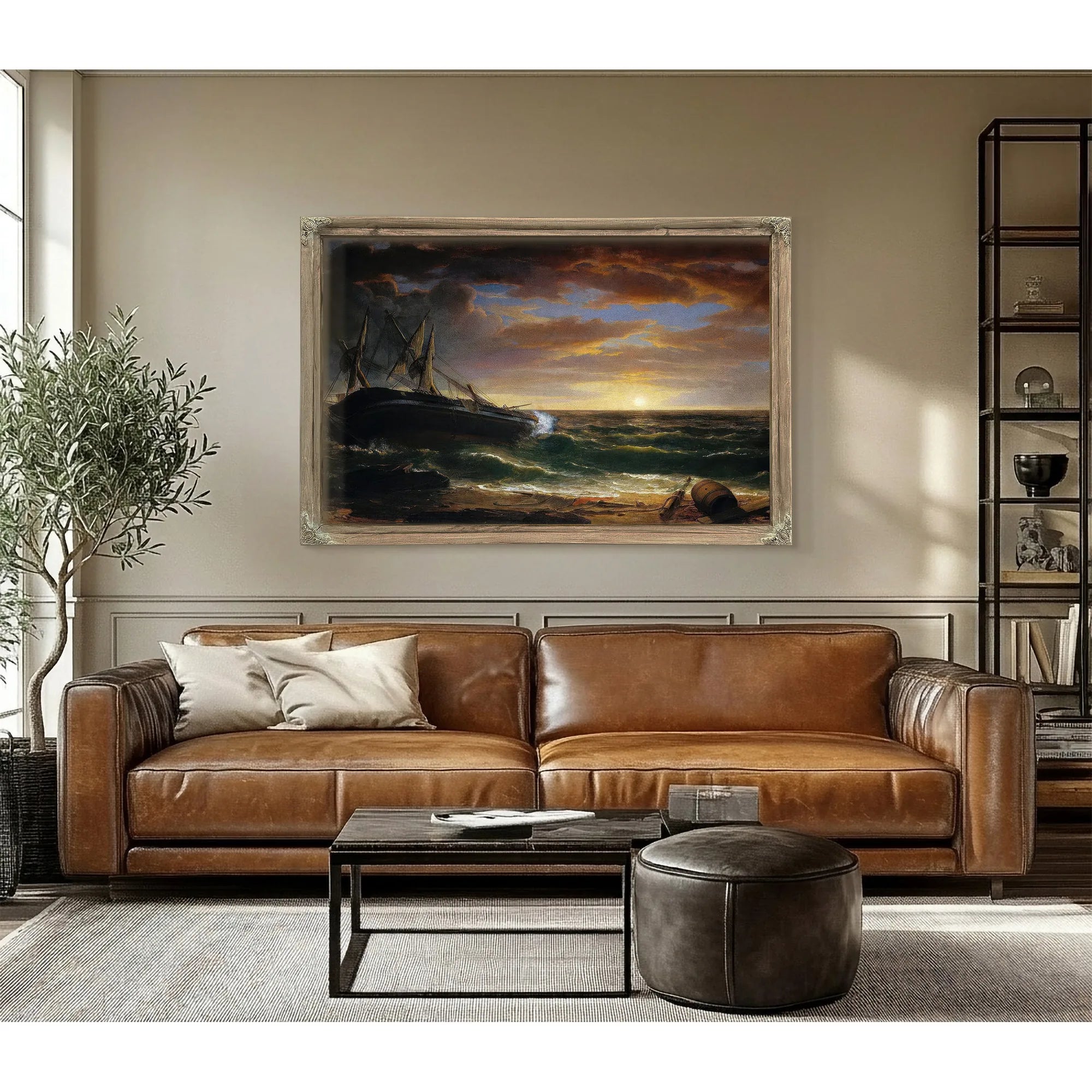 The Stranded Ship By Asher B Durand Fine Art Print