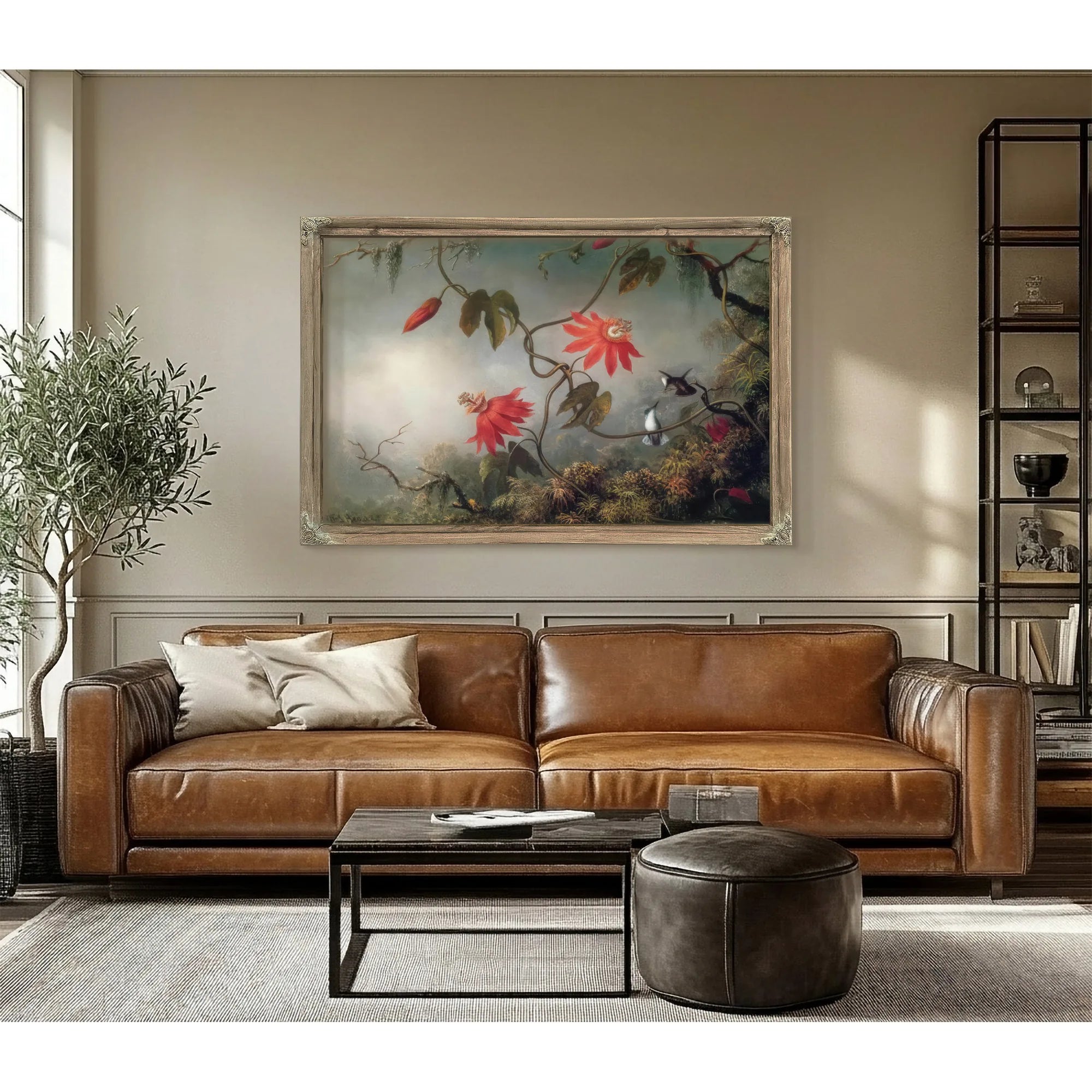 Passion Flowers And Hummingbirds By Martin Johnson Heade Fine Art Print
