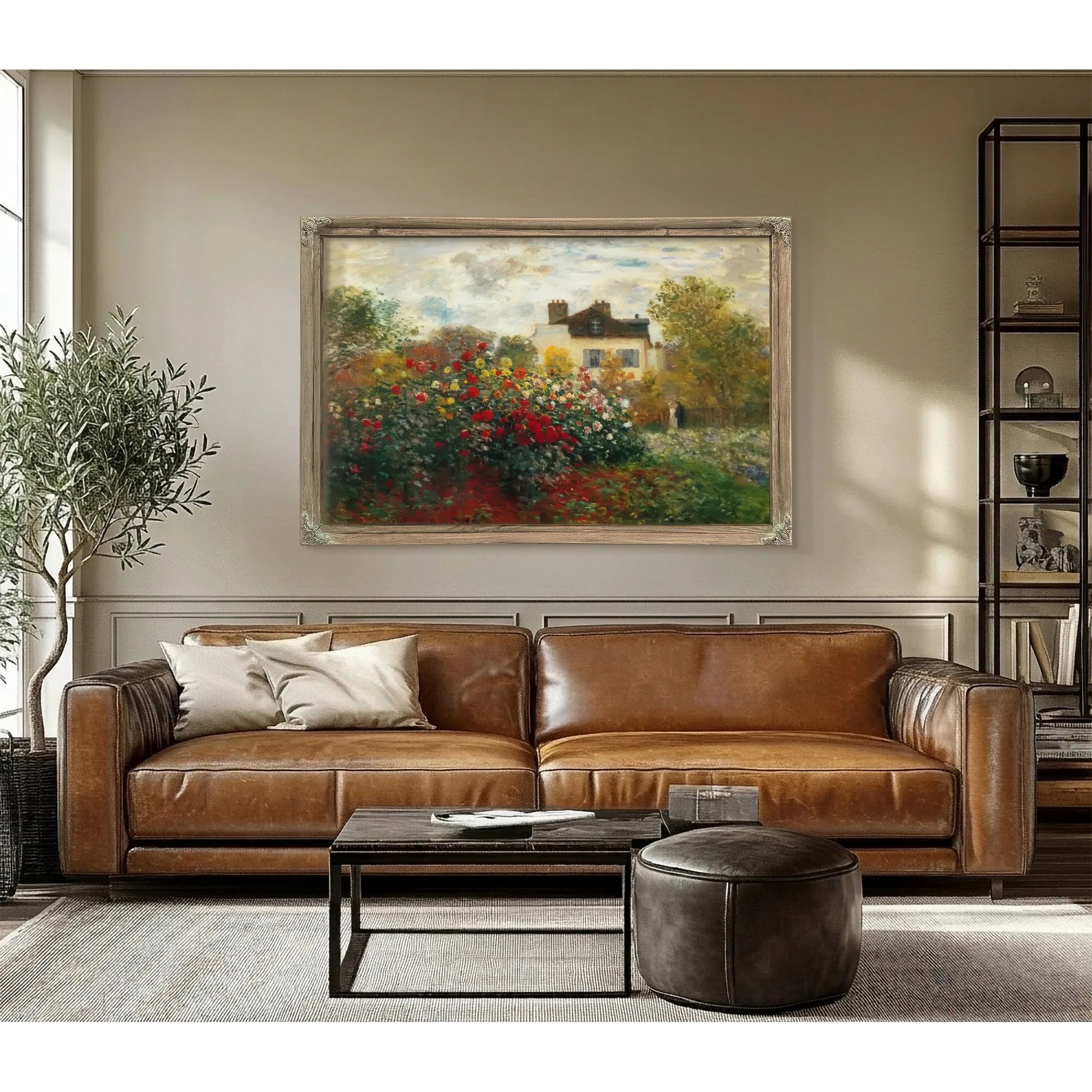 Monet's Garden At Argenteuil By Claude Monet Fine Art Print
