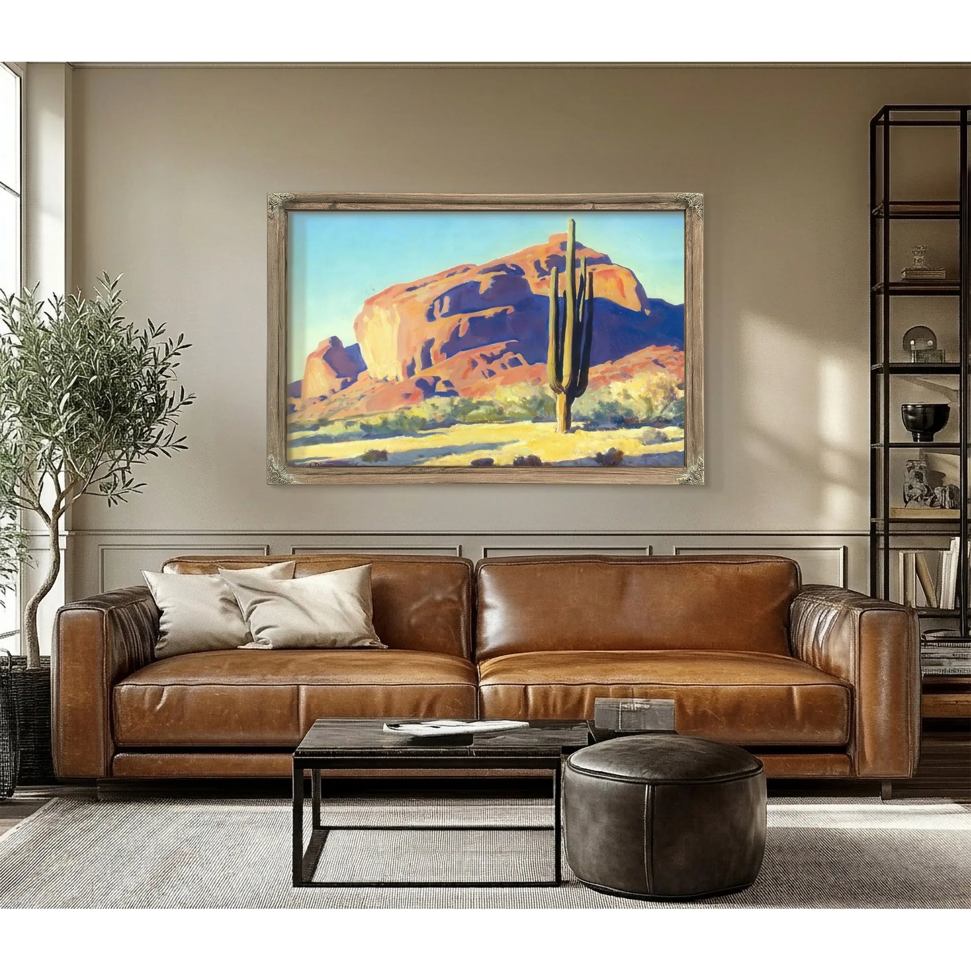 Red Rock Cactus By Maynard Dixon Fine Art Print