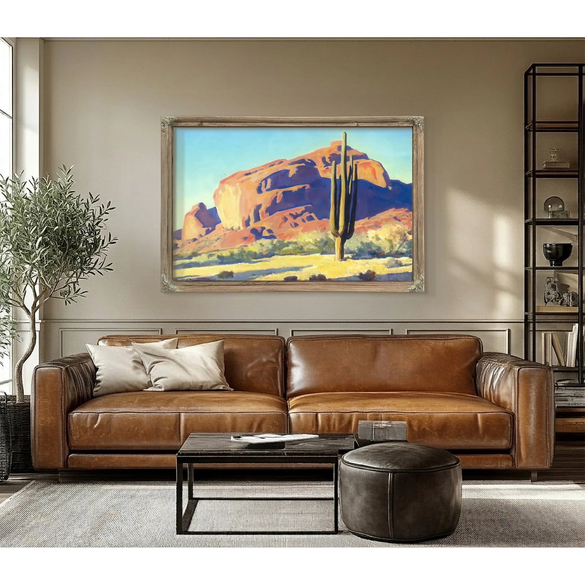 Red Rock Cactus By Maynard Dixon Fine Art Print