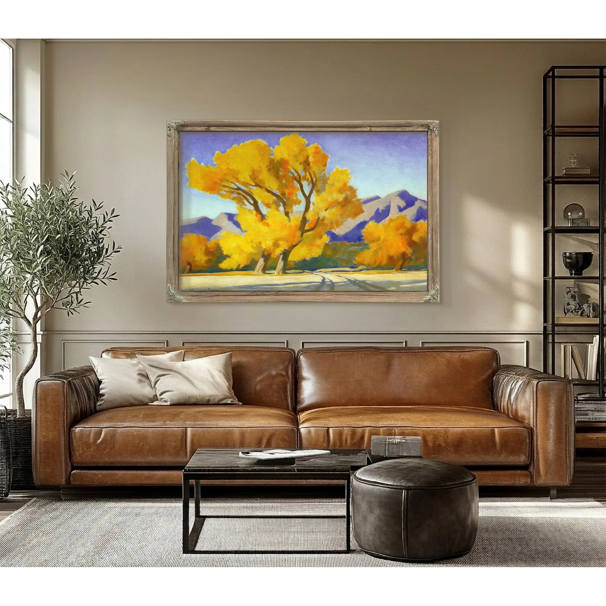 Desert Cottonwoods By Maynard Dixon Fine Art Print