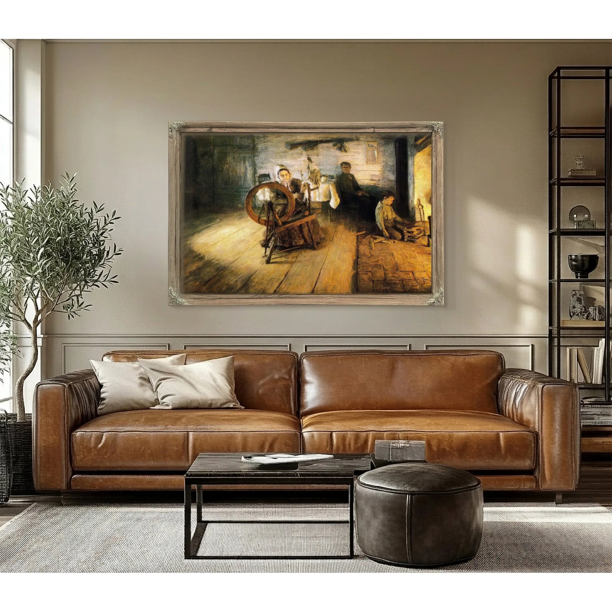 Spinning By Firelight The Boyhood Of George Washington Gray By Henry Ossawa Tanner Fine Art Print