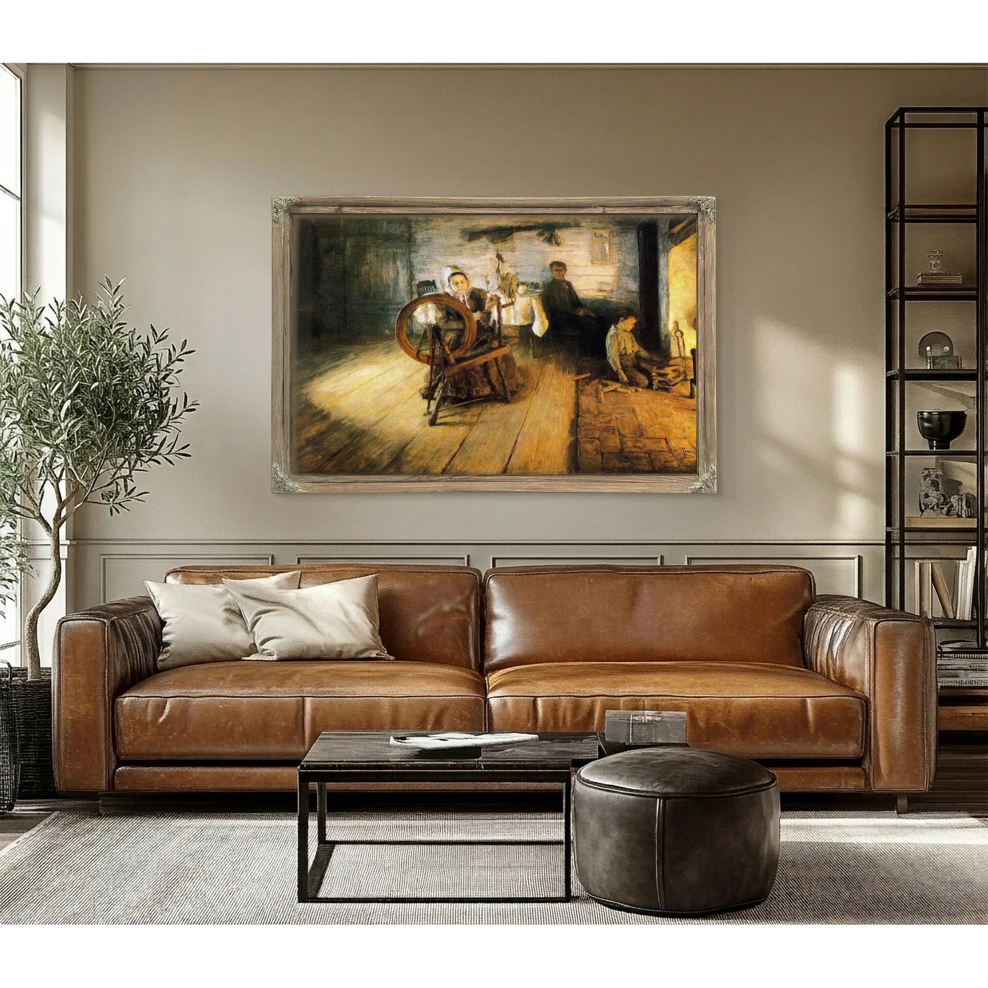 Spinning By Firelight The Boyhood Of George Washington Gray By Henry Ossawa Tanner Fine Art Print