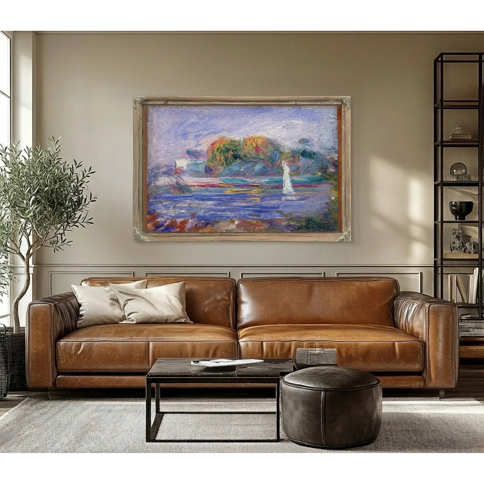 The Blue River By Pierre August Renoir Fine Art Print