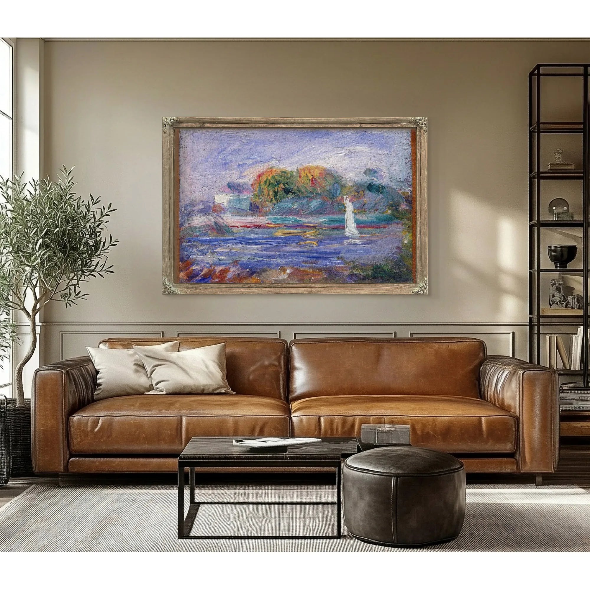 The Blue River By Pierre August Renoir Fine Art Print