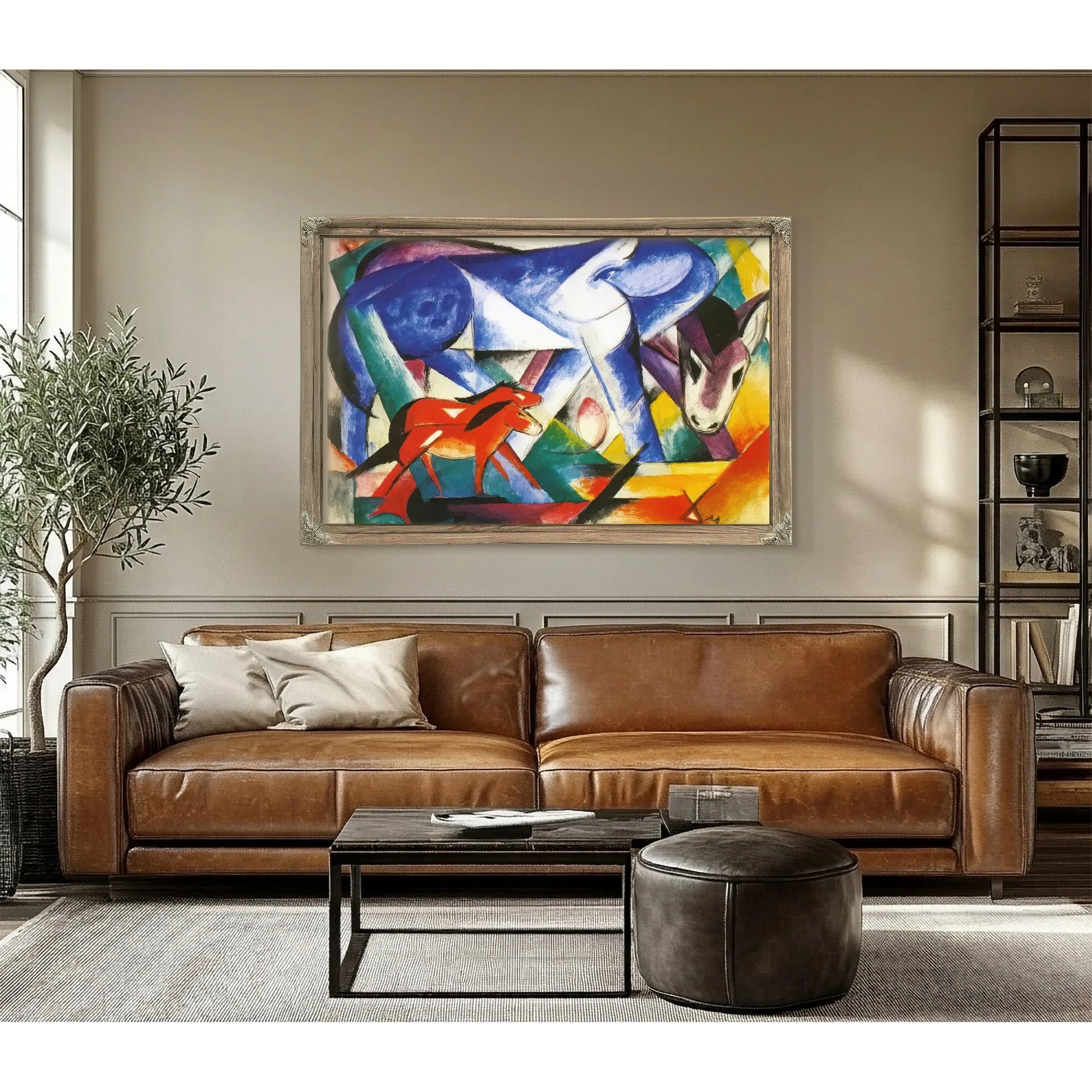 The First Animals By Franz Marc Fine Art Print