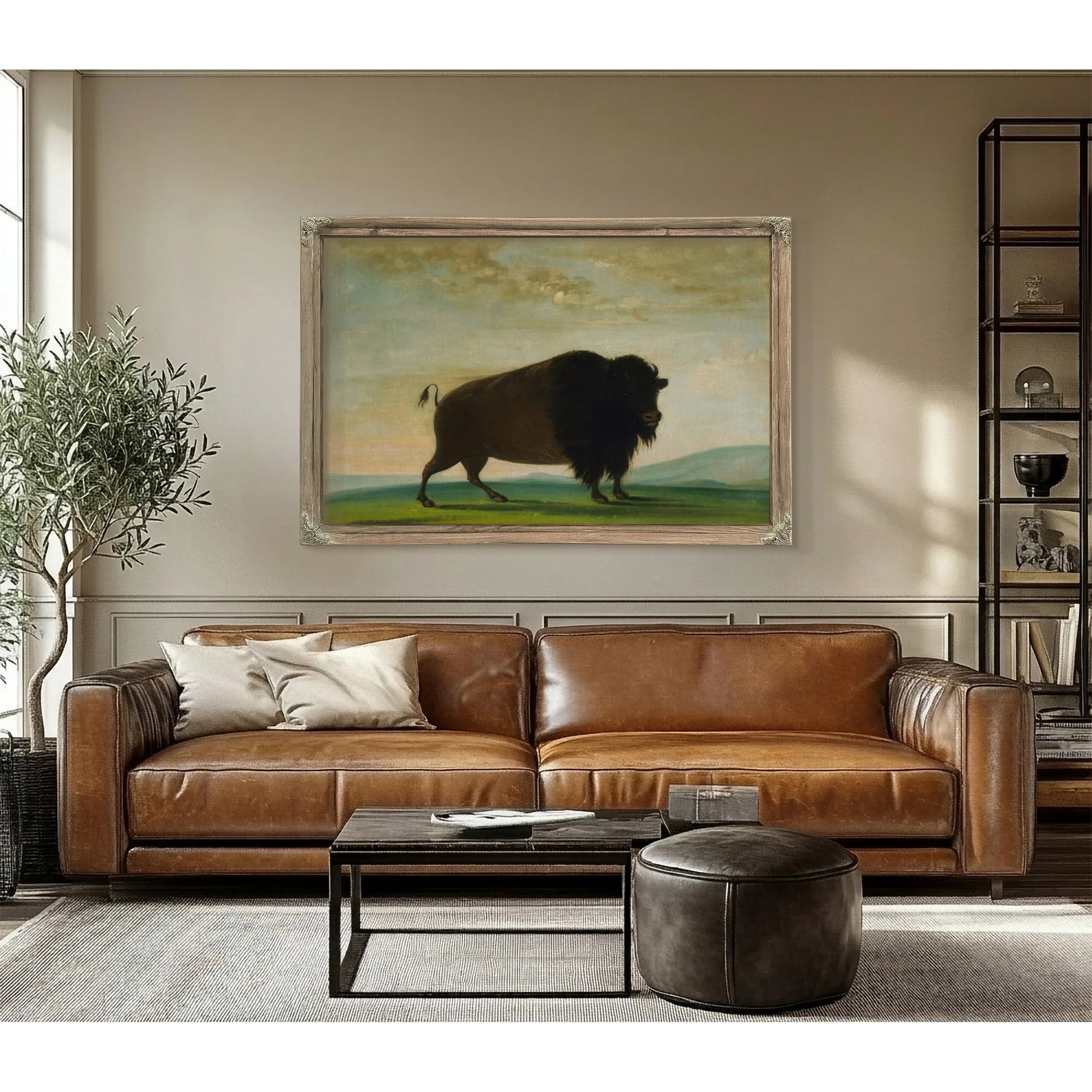 Buffalo Cow, Grazing On The Prairie By George Catlin Fine Art Print