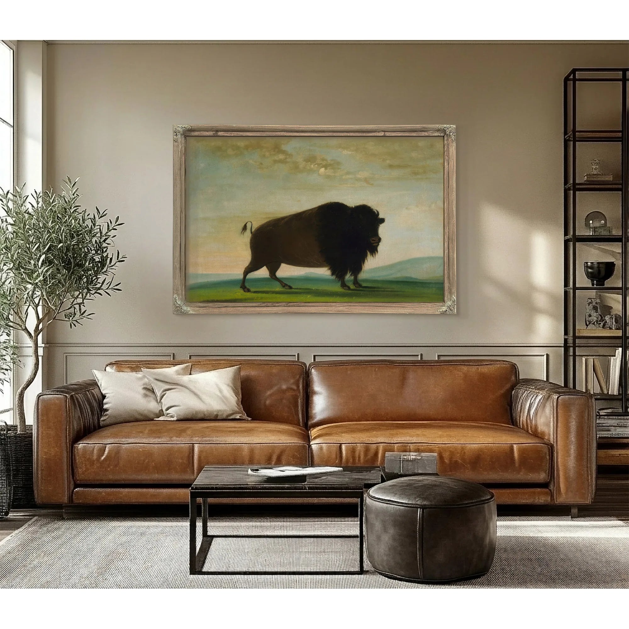 Buffalo Cow, Grazing On The Prairie By George Catlin Fine Art Print