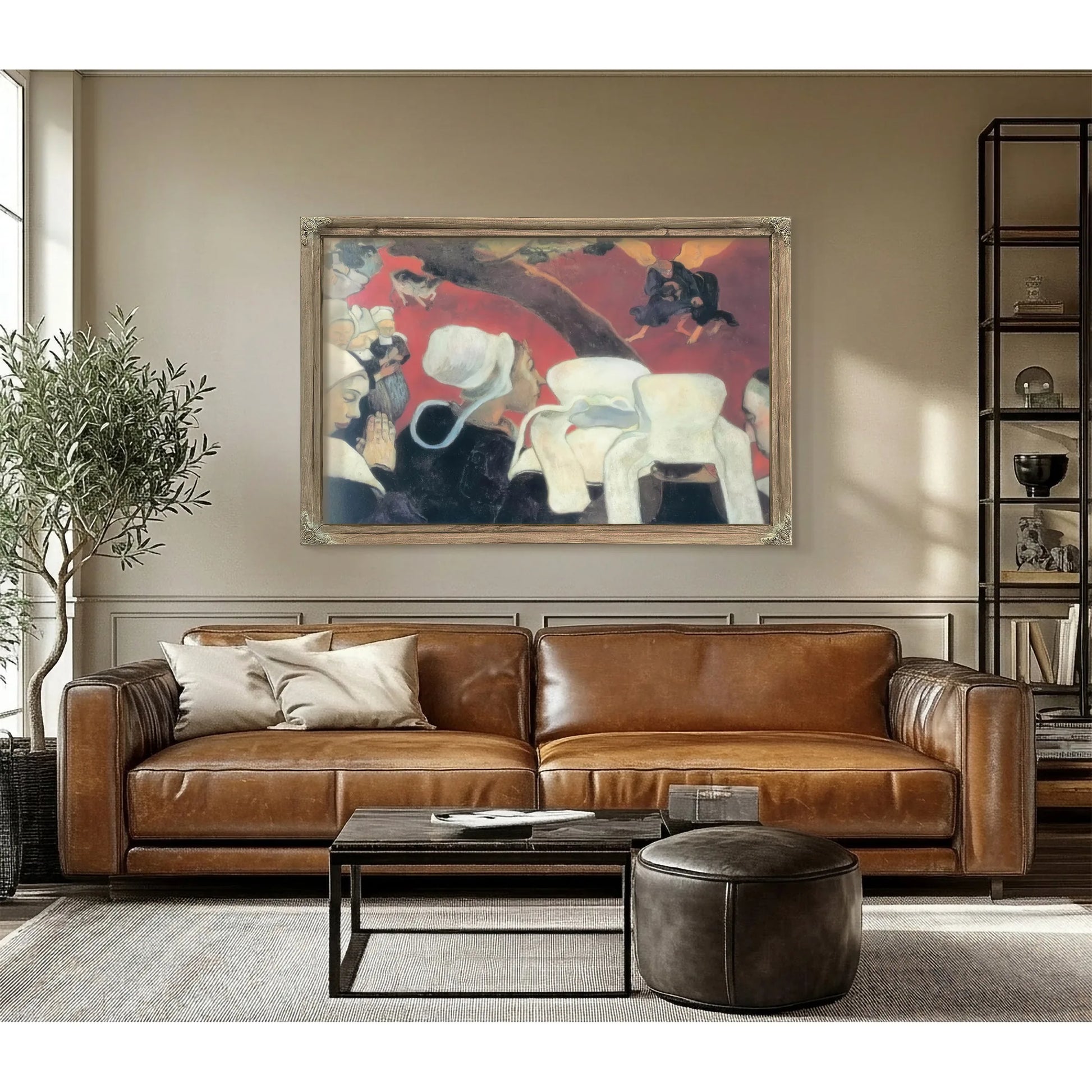 The Vision After The Sermon (Jacob Fighting With The Angel By Paul Gauguin Fine Art Print