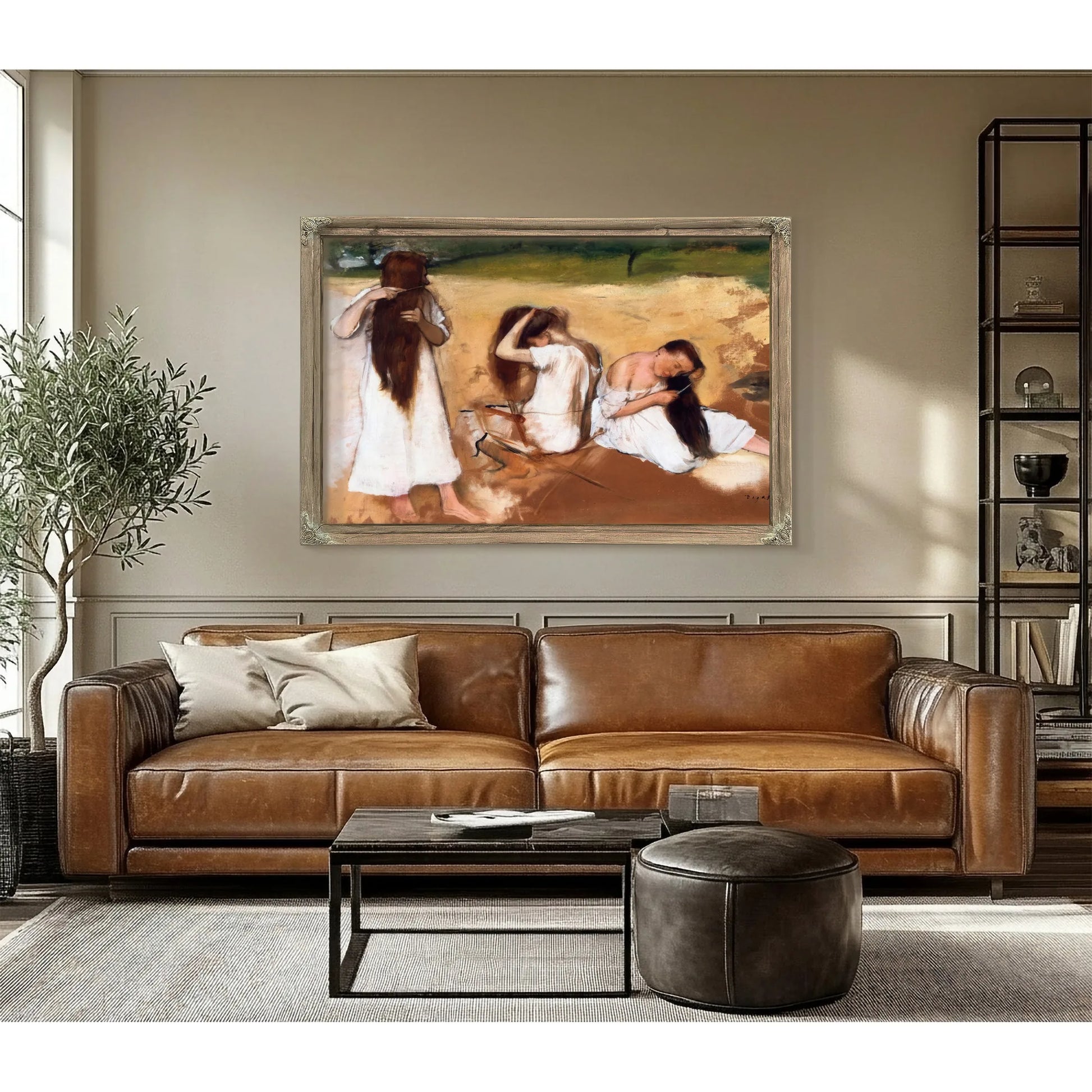 Women Combing Their Hair By Edgar Degas By 01 Fine Art Print
