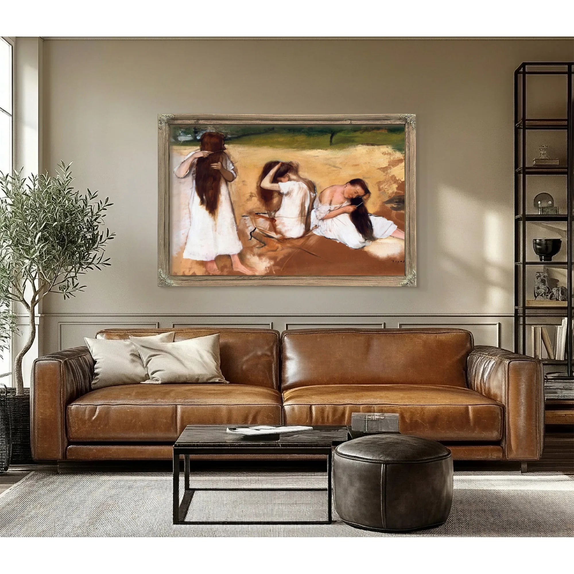 Women Combing Their Hair By Edgar Degas By 01 Fine Art Print