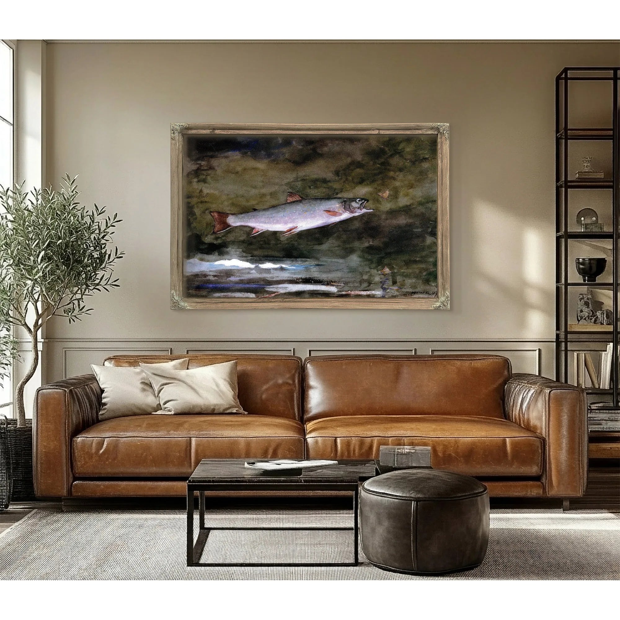 Leaping Trout By Winslow Homer Fine Art Print