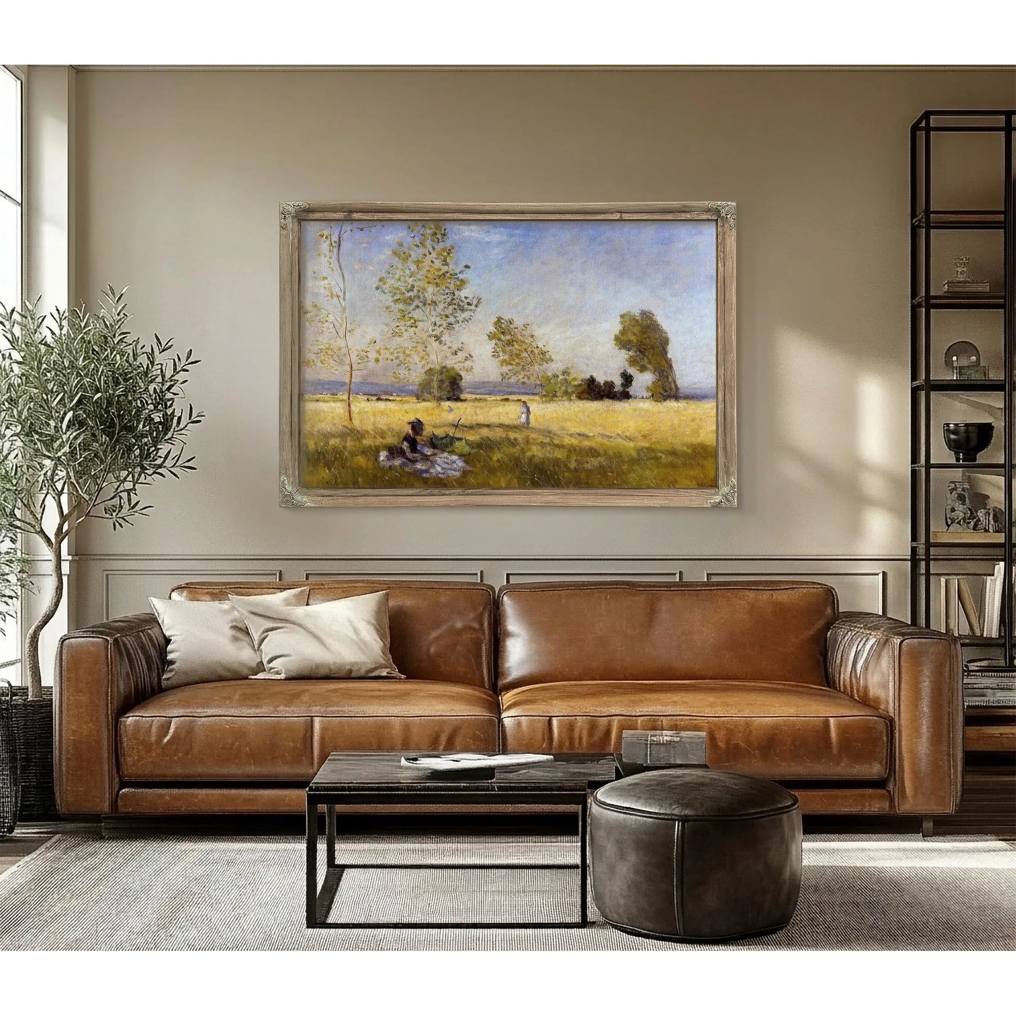 Meadow At Bezons By Claude Monet Fine Art Print