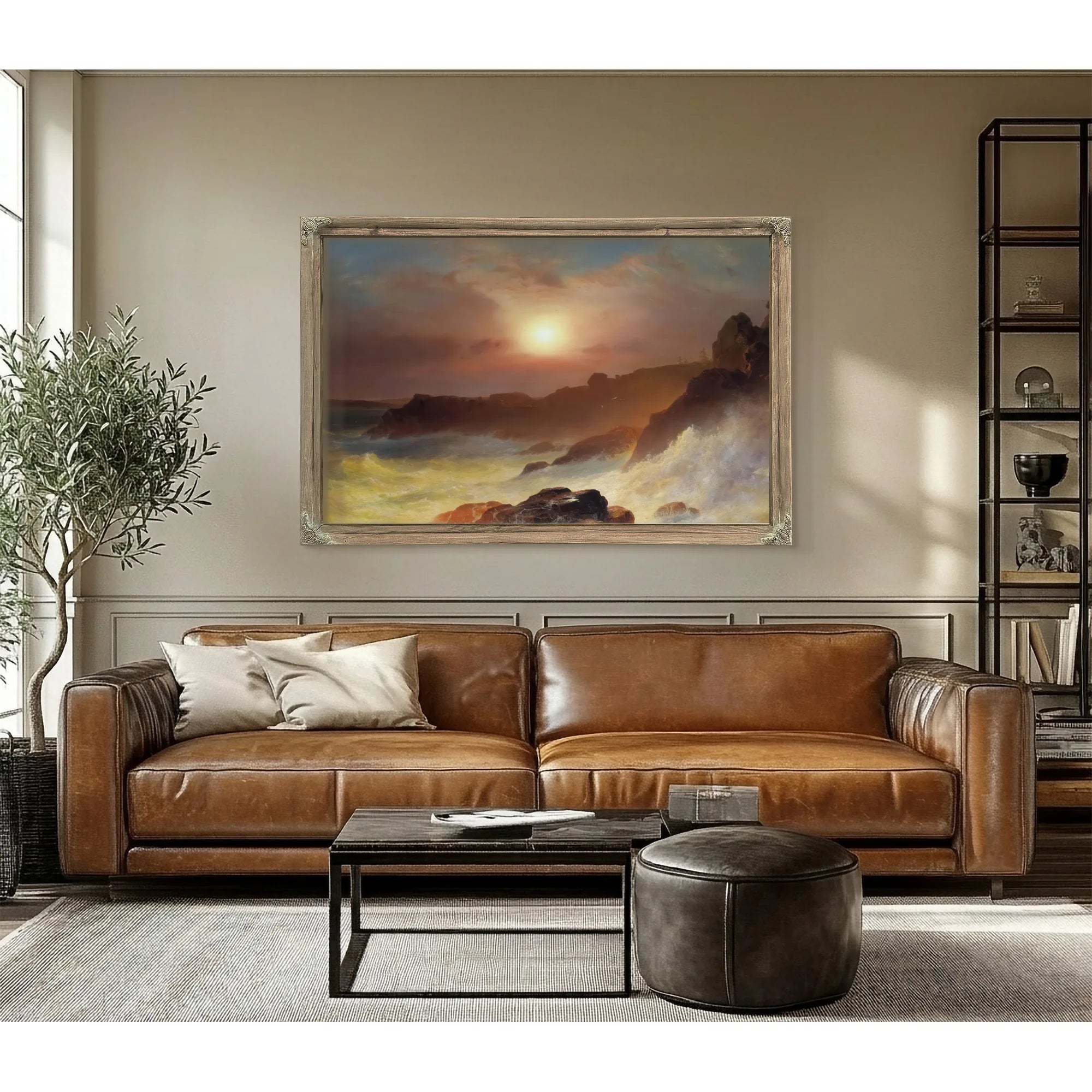 Coastal Scene Mount Desert By Frederic Edwin Church Fine Art Print