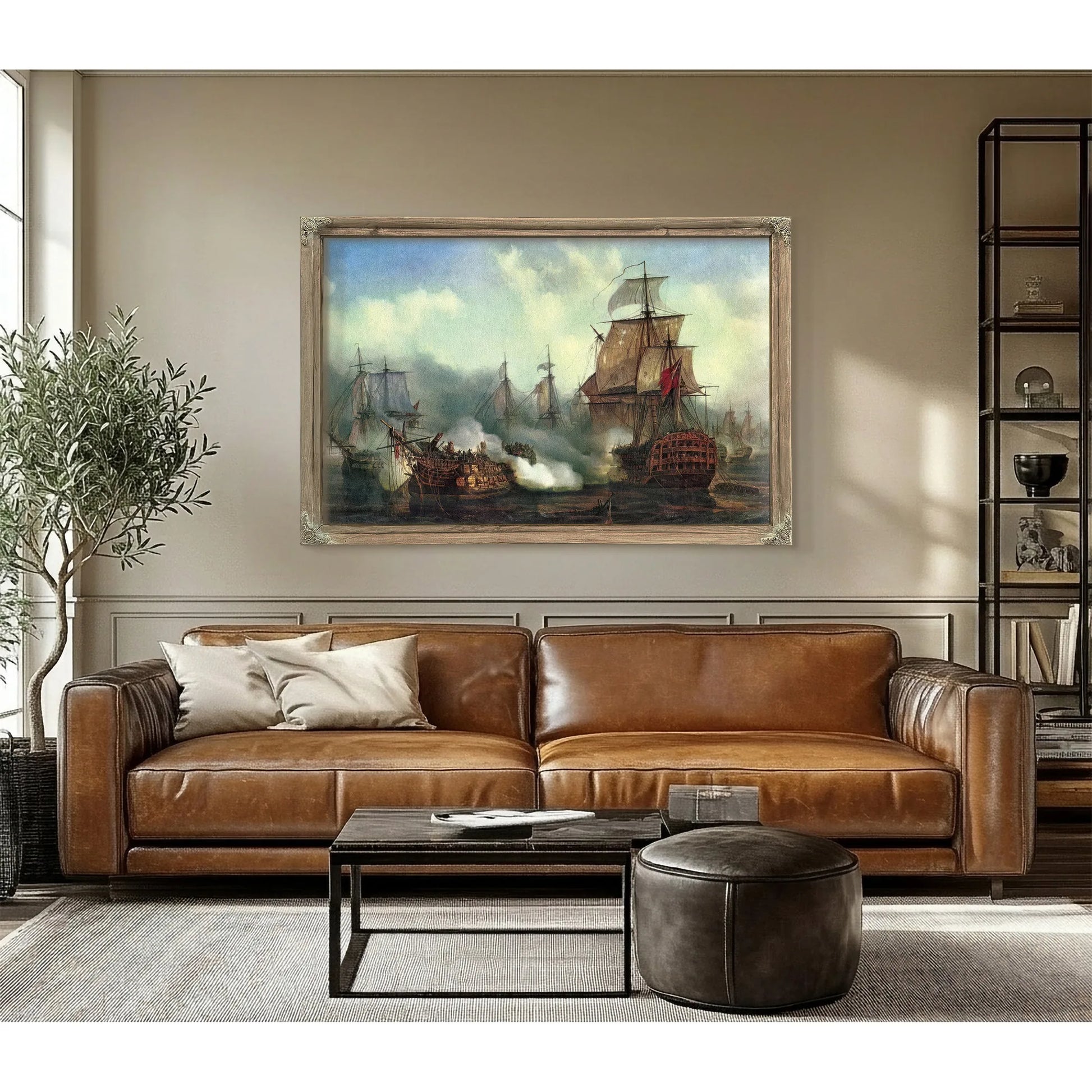 Battle Of Trafalgar By Louis Philippe Crepin Fine Art Print