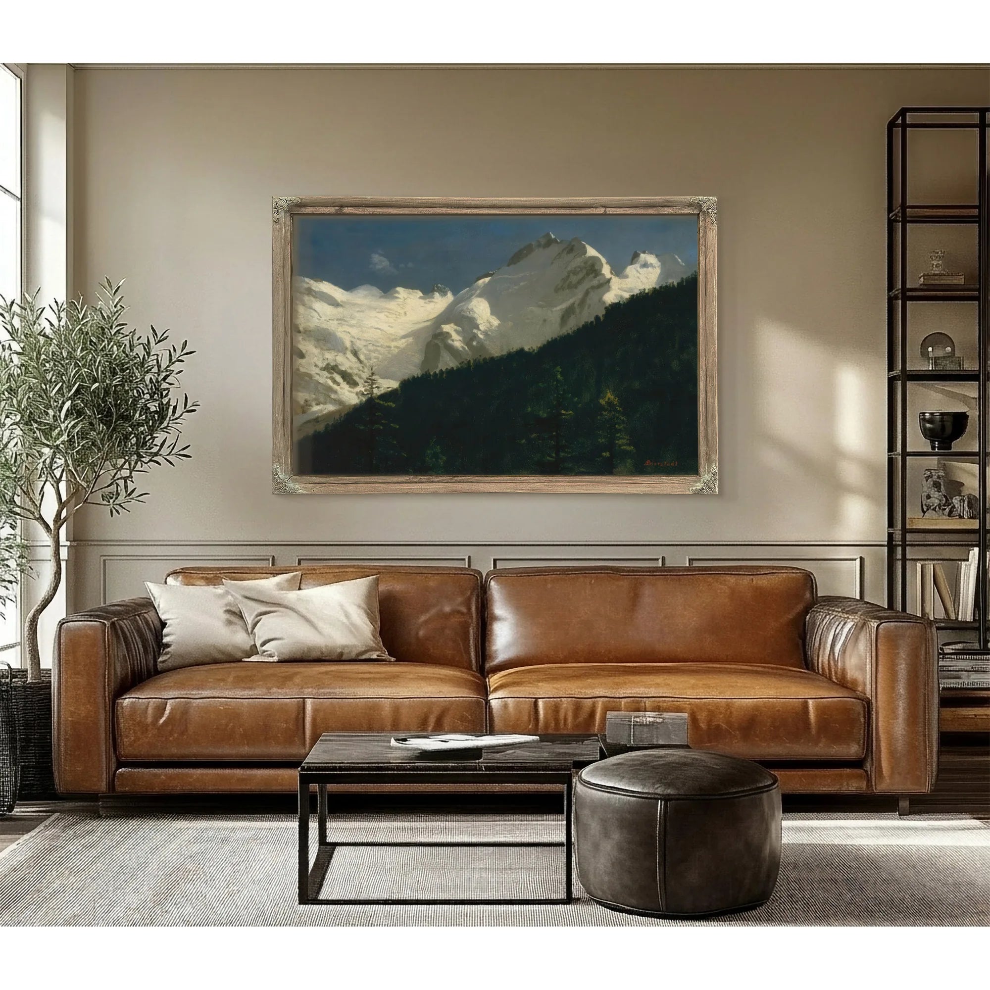 Piz Bernina Switzerland By Albert Bierstadt Fine Art Print