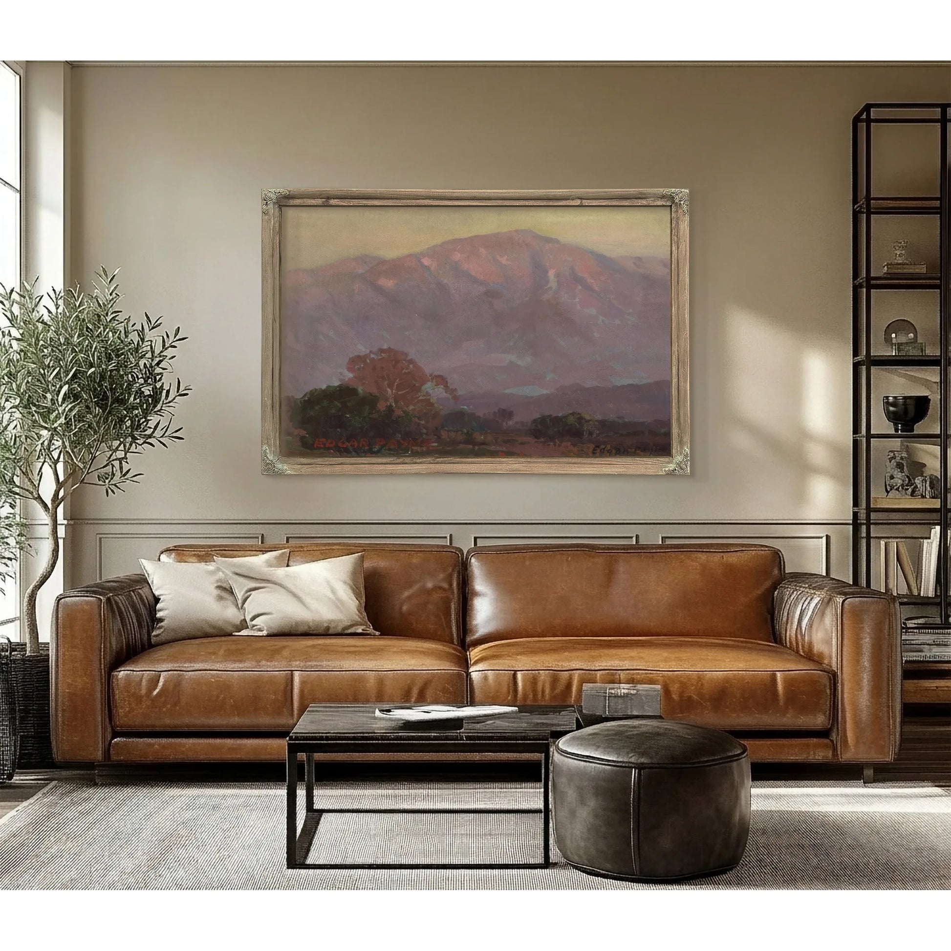 Purple Foothills San Gabriel Mountains By Edgar Payne Fine Art Print