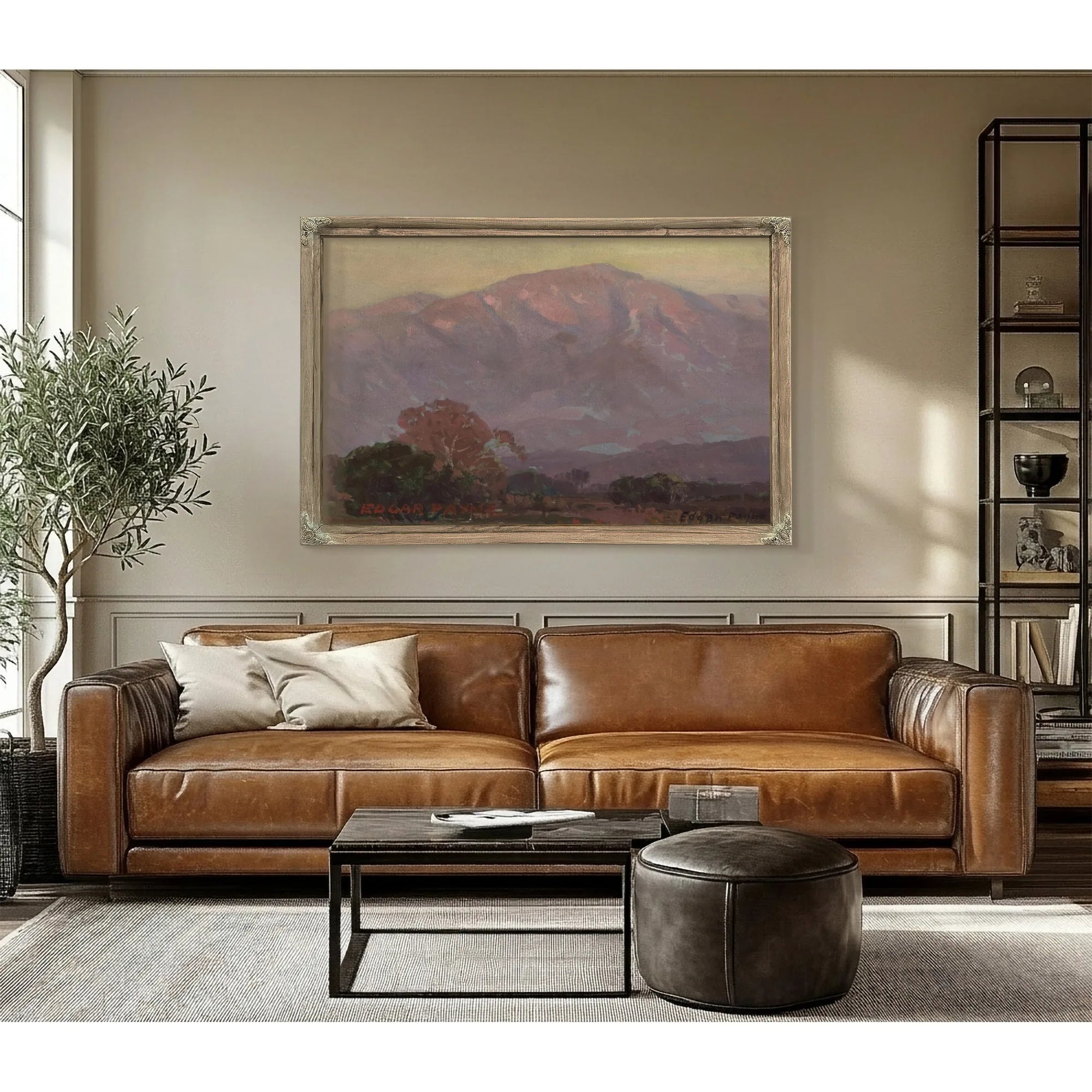 Purple Foothills San Gabriel Mountains By Edgar Payne Fine Art Print