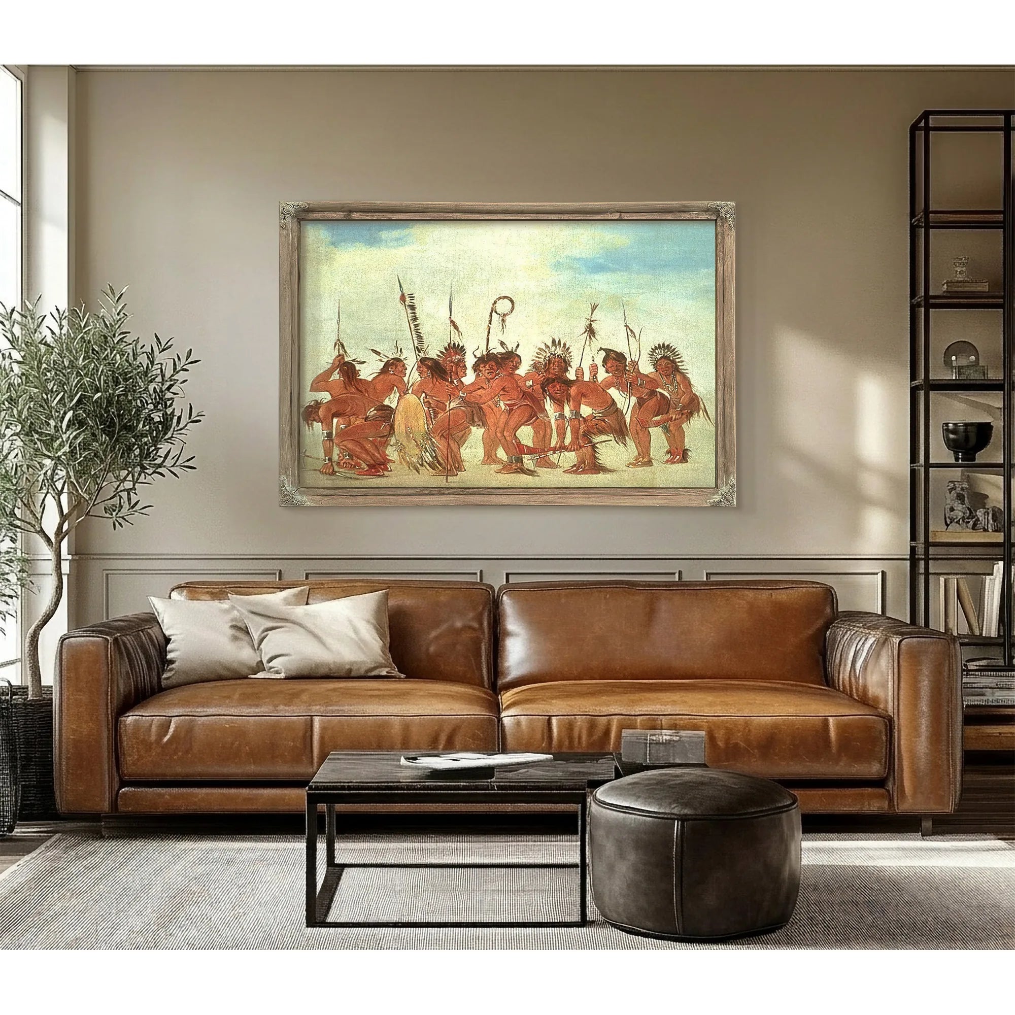 Braves' Dance At Fort Snelling By George Catlin Fine Art Print