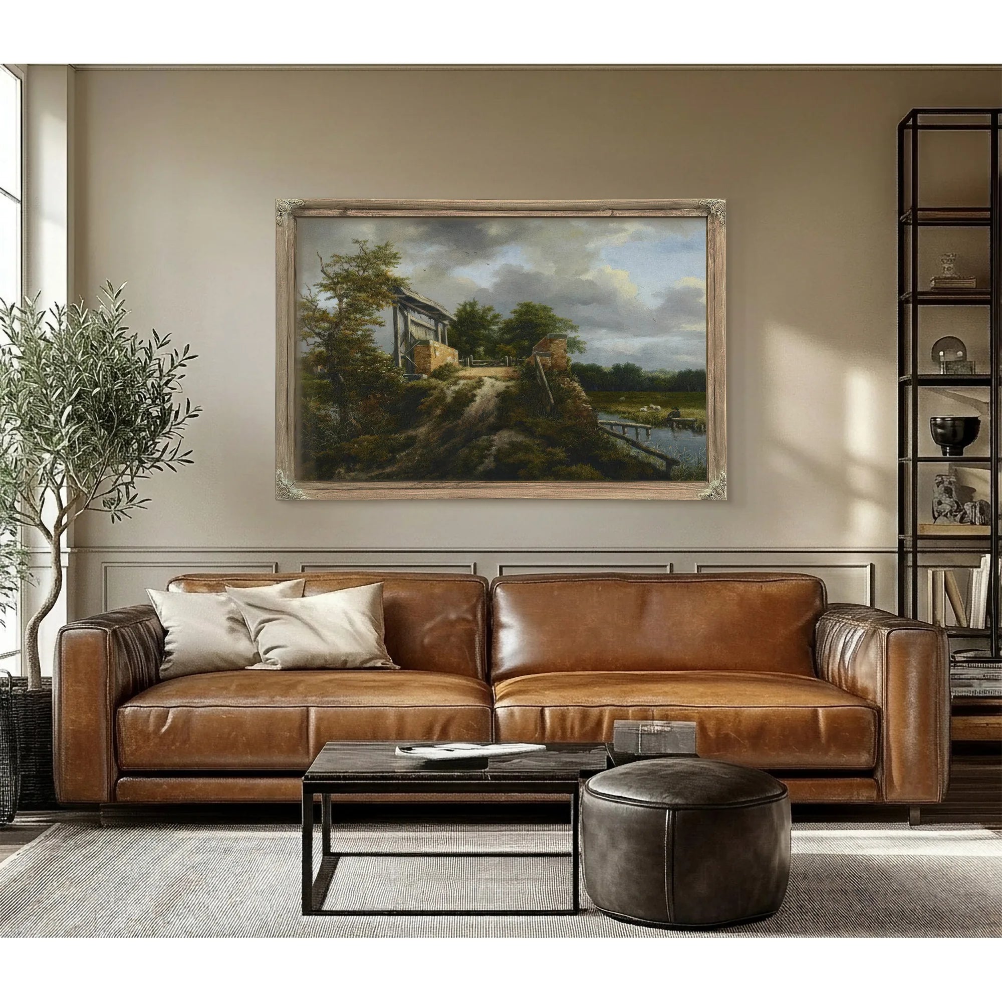 Bridge With A Sluice By Jacob Van Ruisdael Fine Art Print