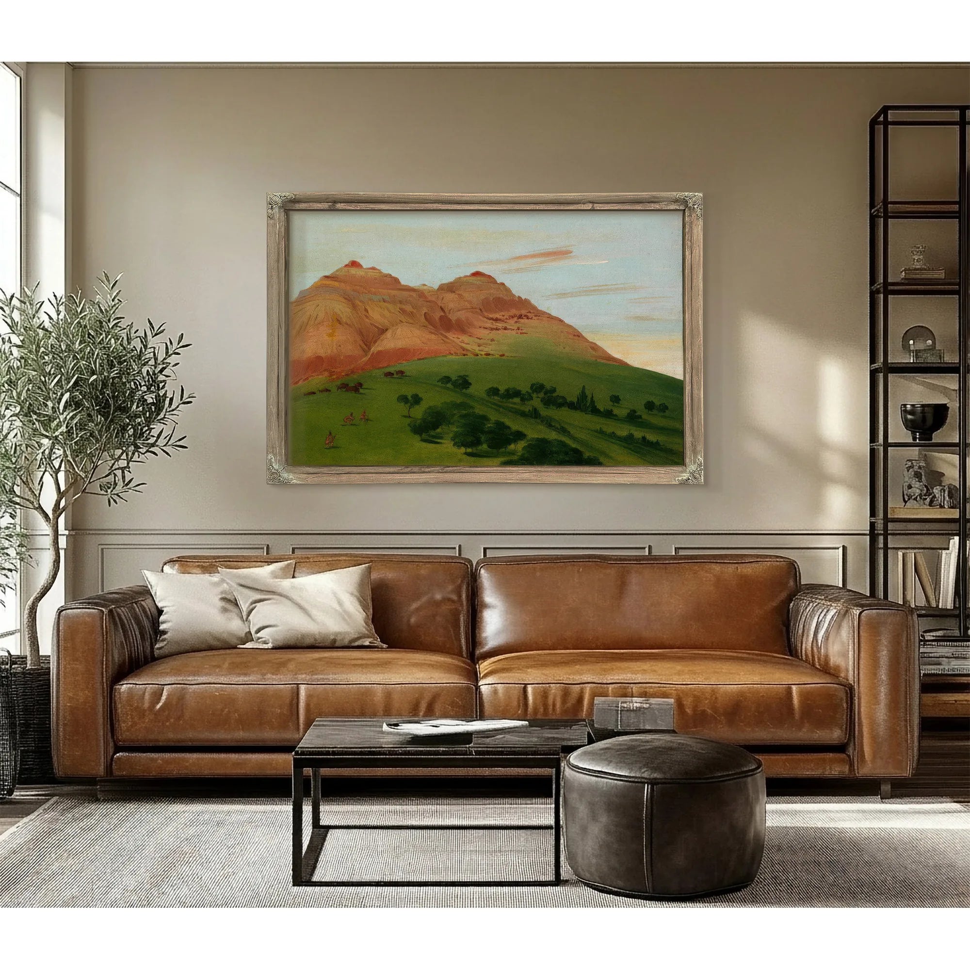 View In The Grand Detour, 1900 Miles Above St. Louis By George Catlin Fine Art Print