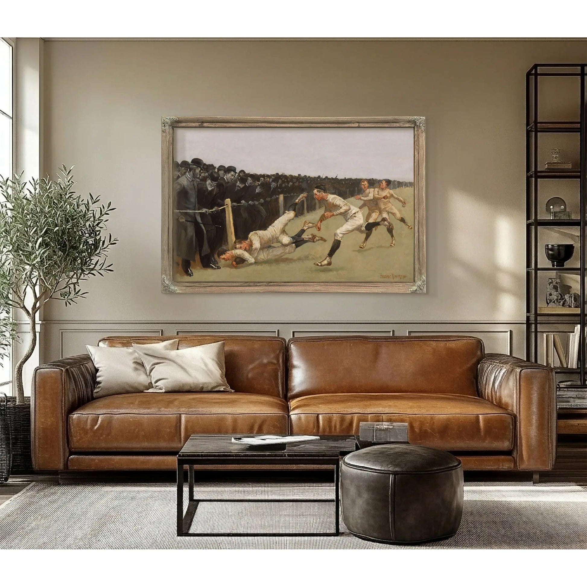 Touchdown Yale Vs Princeton Thanksgiving Day Nov Yale Princeton  by Frederic Remington